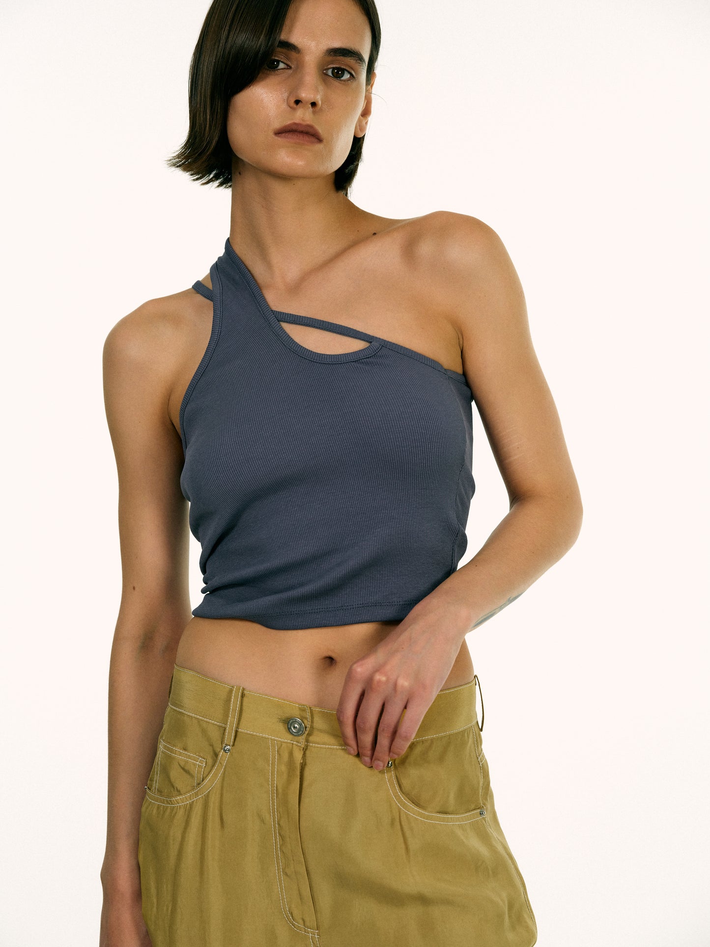 Signature Strap Tank, Blue Spruce