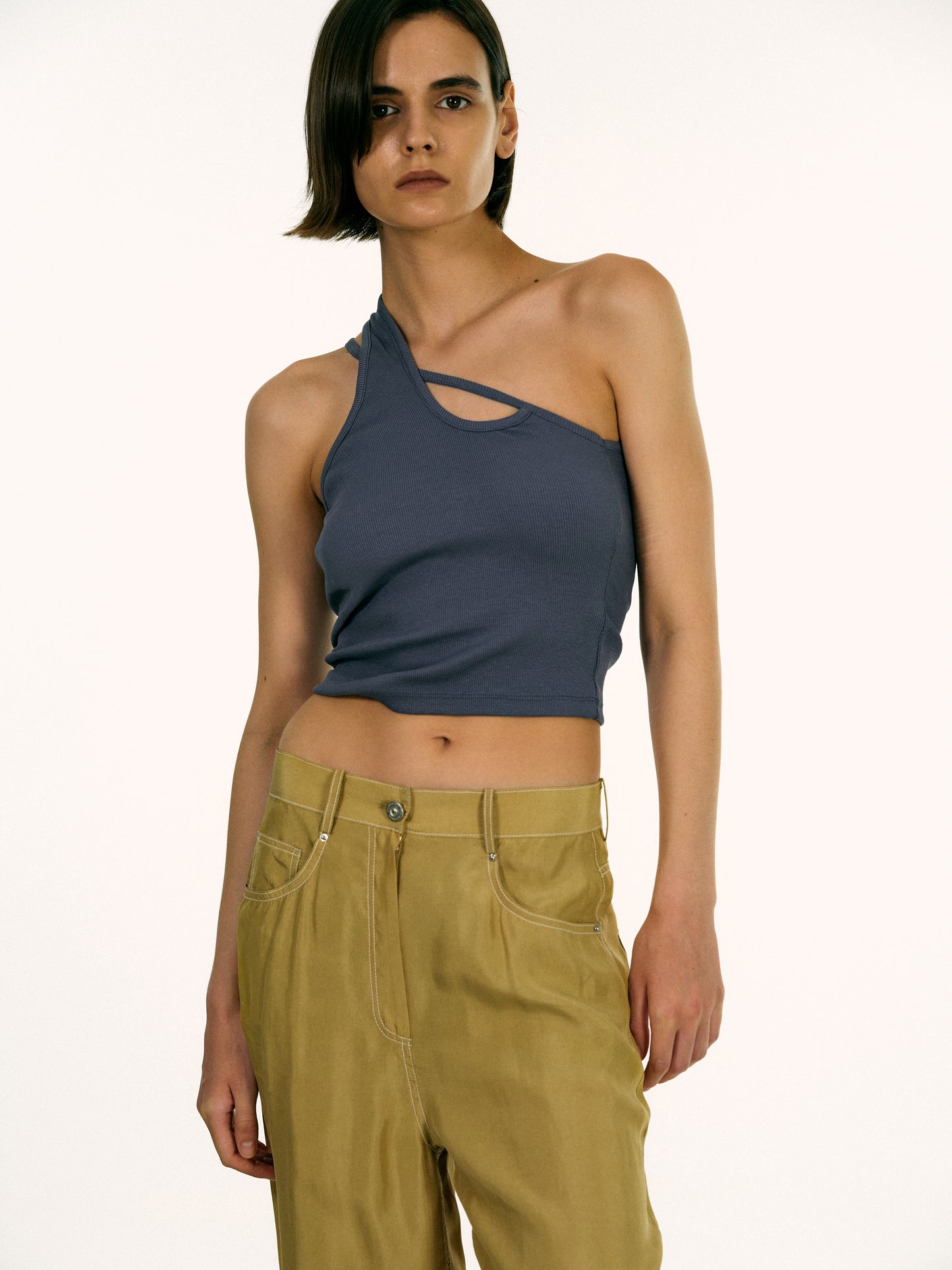 Signature Strap Tank, Blue Spruce