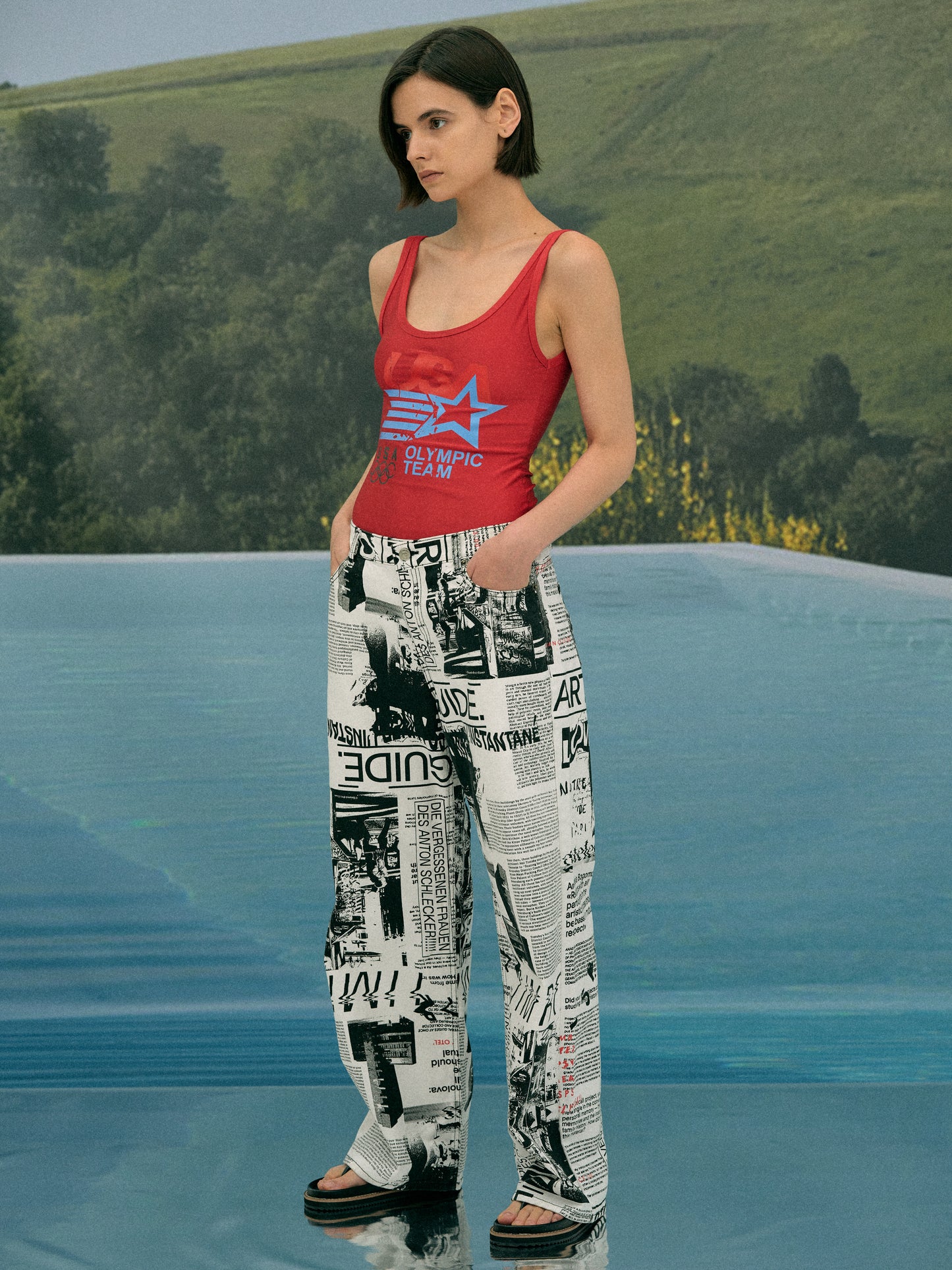 Newspaper Jeans, White