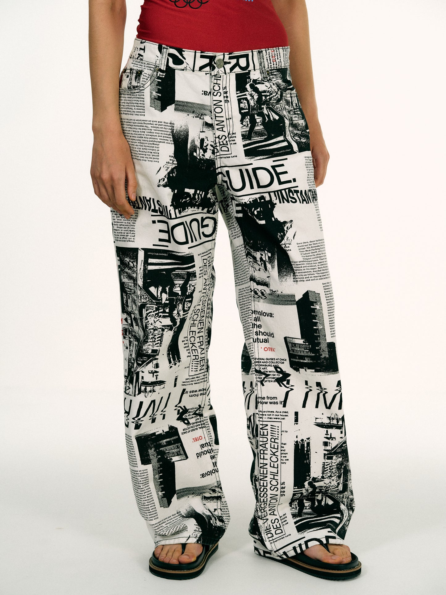 Newspaper Jeans, White