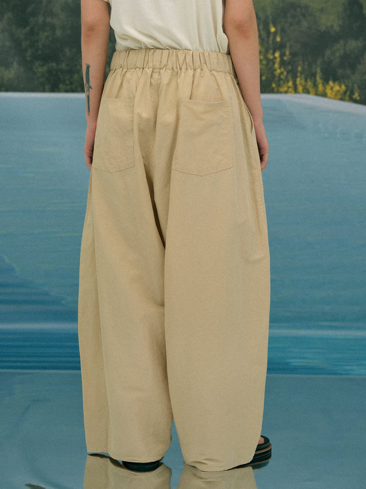 Wide Balloon Pants, Sand