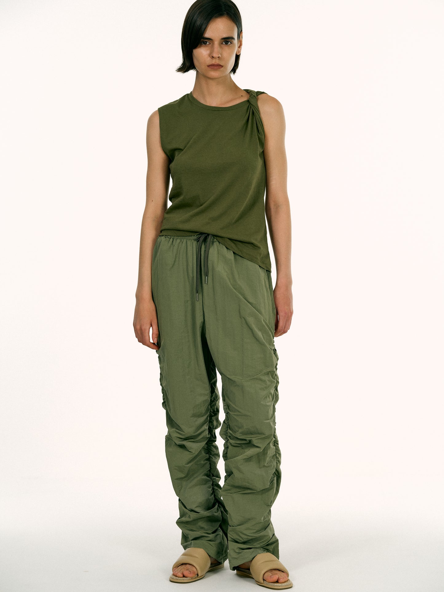 Twist Muscle Tank, Chive