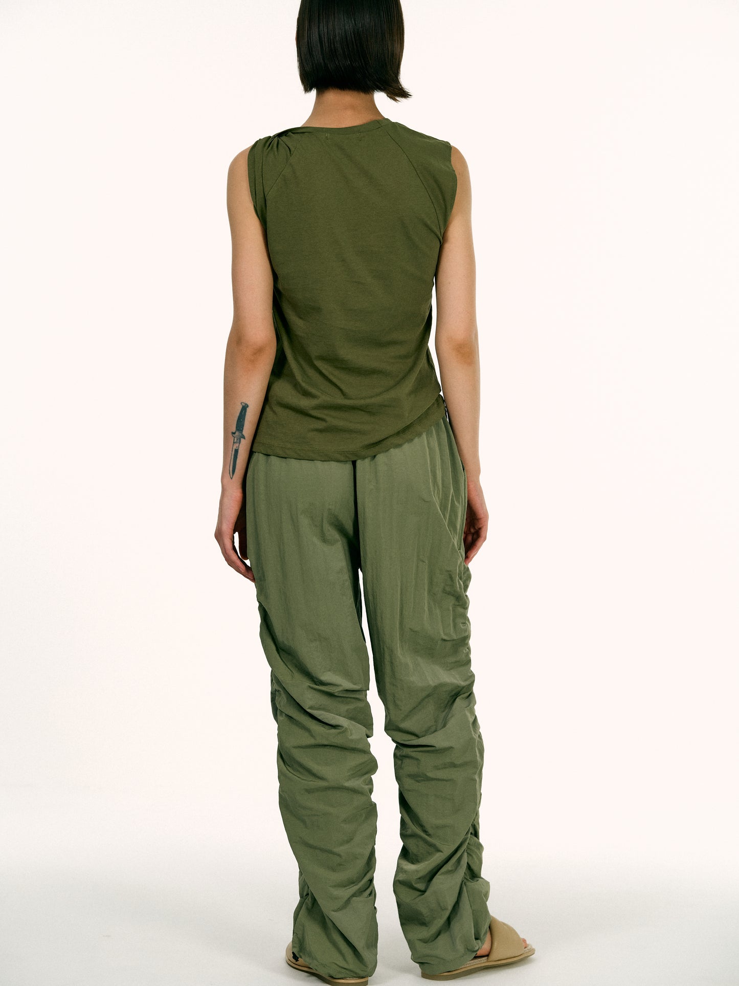 Twist Muscle Tank, Chive