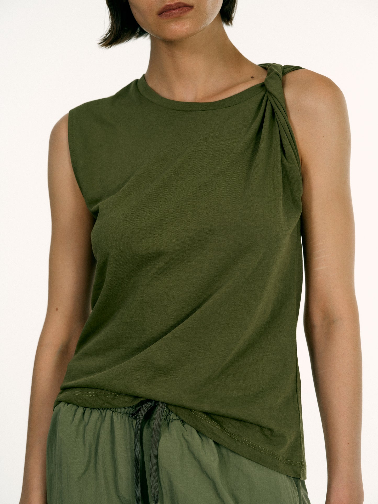 Twist Muscle Tank, Chive