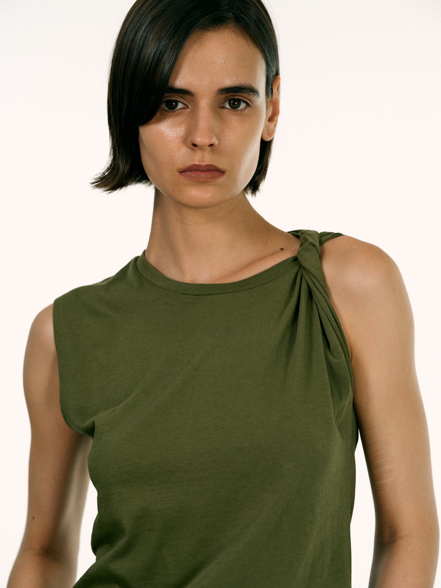 Twist Muscle Tank, Chive