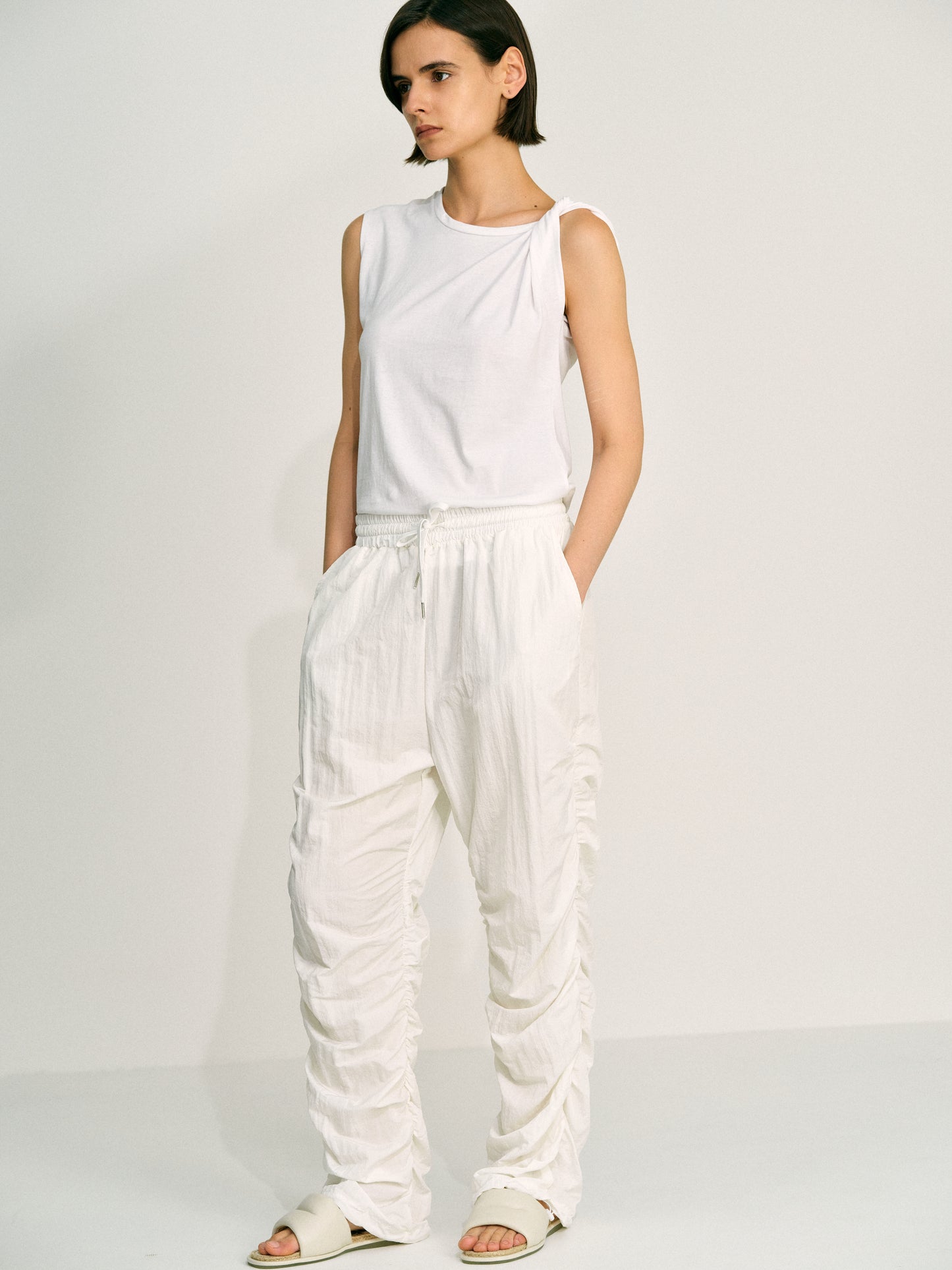 Twist Muscle Tank, White