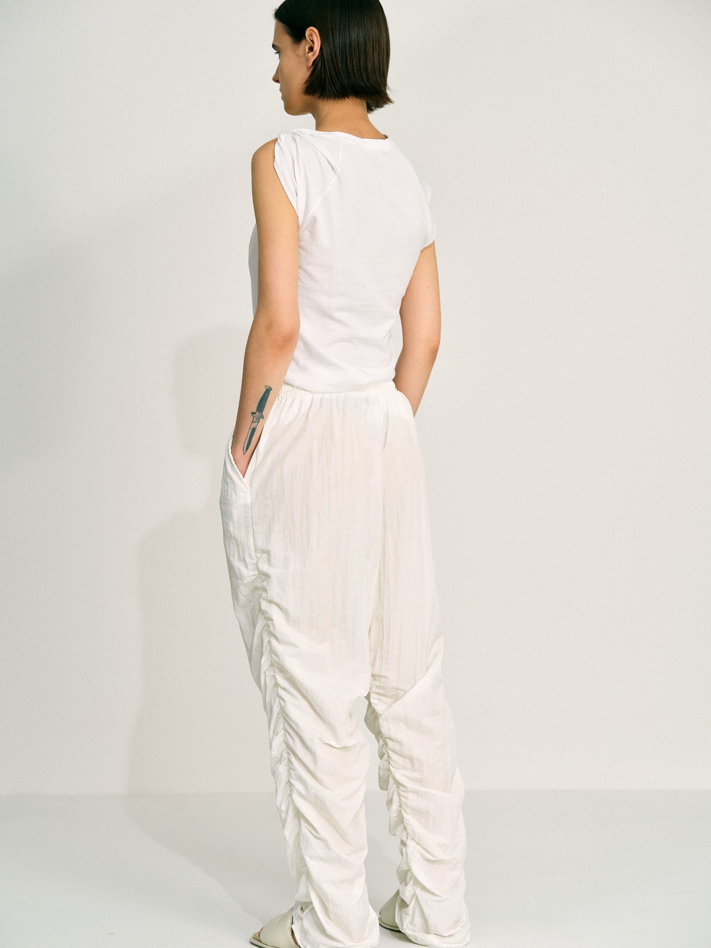 Twist Muscle Tank, White