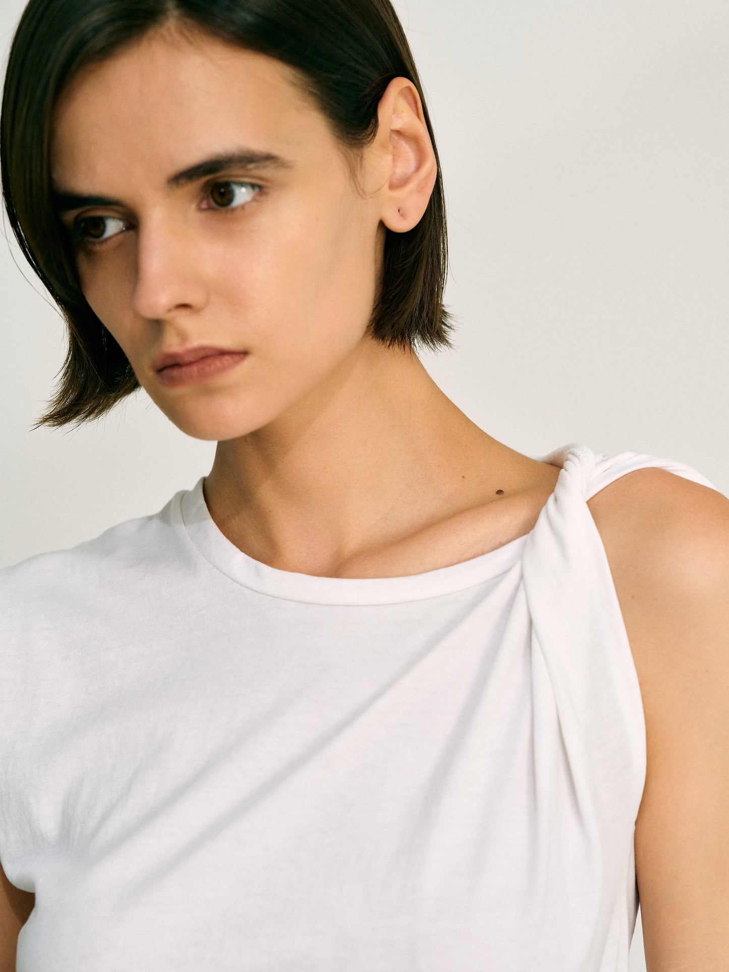 Twist Muscle Tank, White