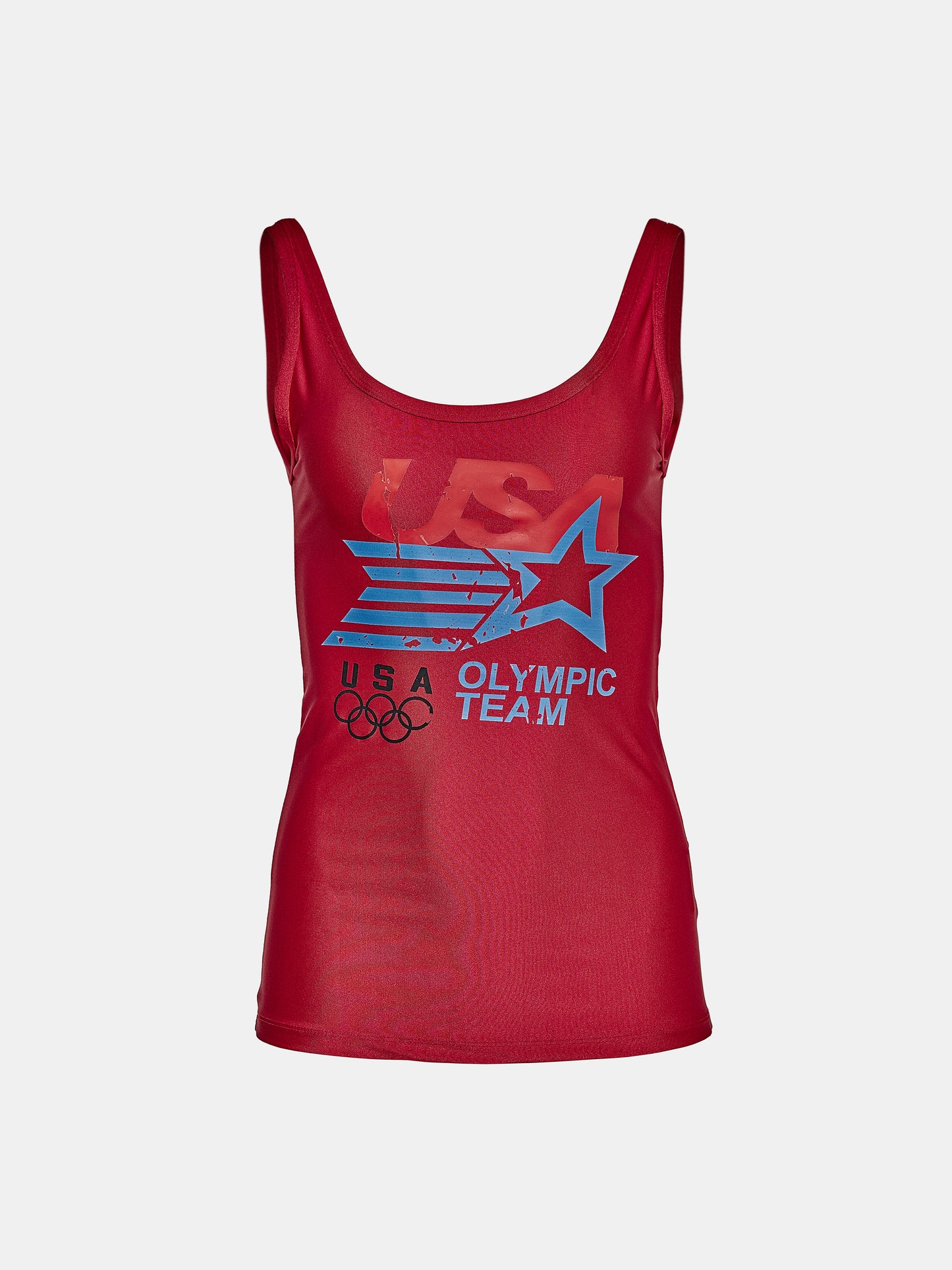 Olympics Graphic Singlet, Red Sheen