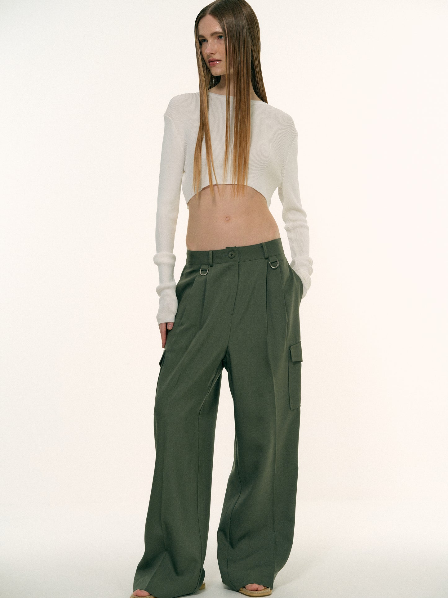 Crop Linen Knit, Porcelain