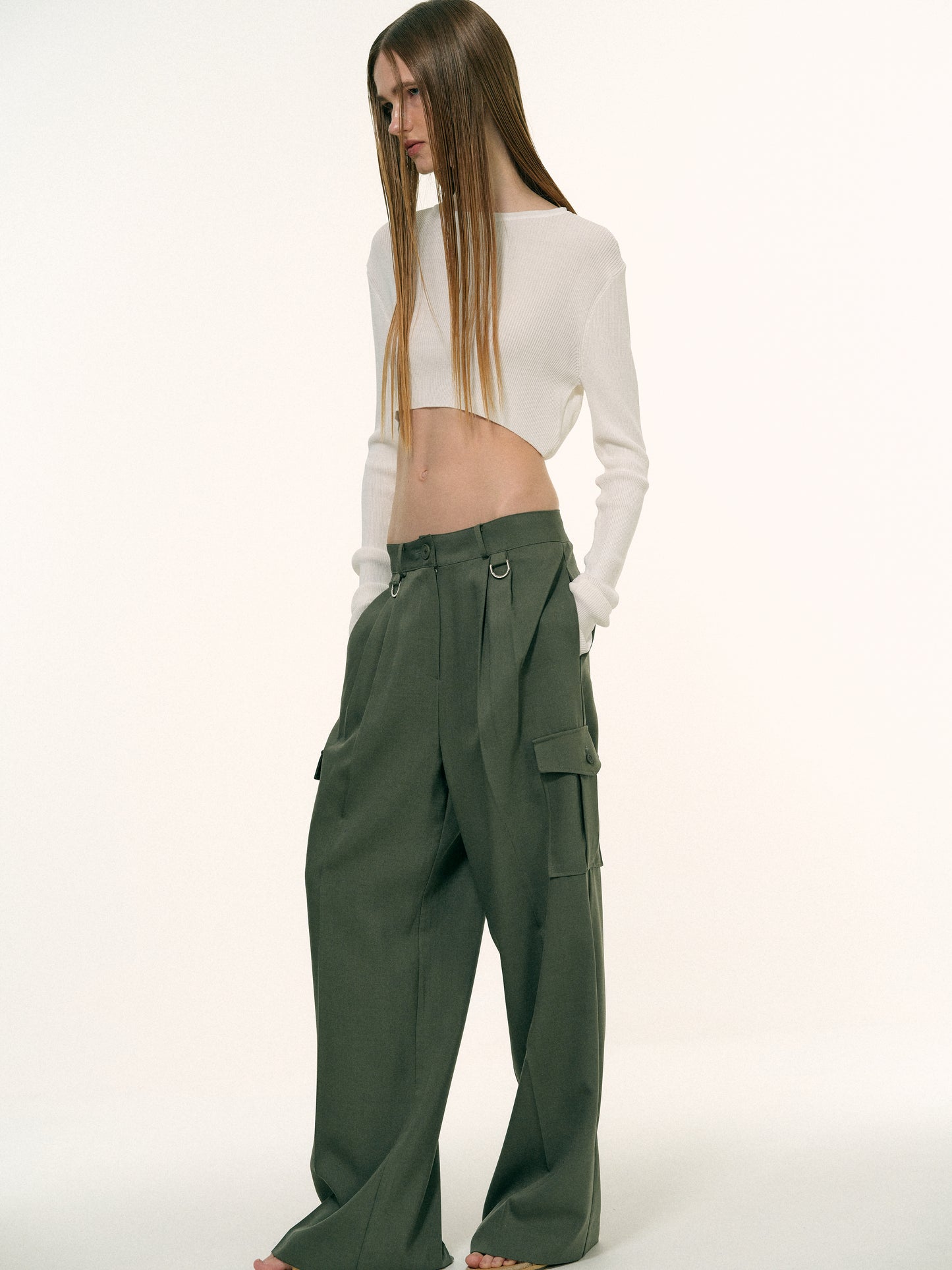 Crop Linen Knit, Porcelain