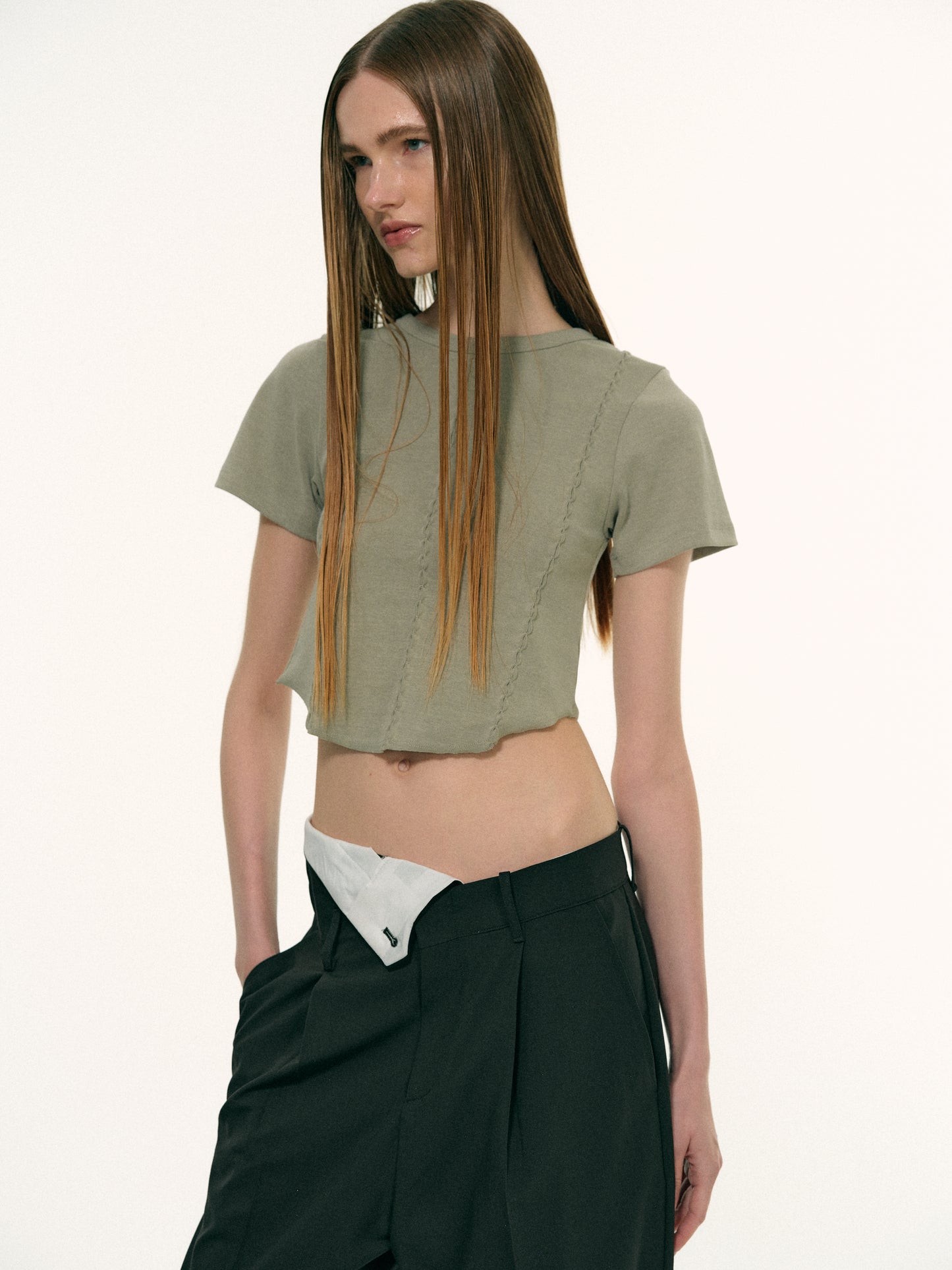 Inverse Stitch Baby T-shirt, Sage