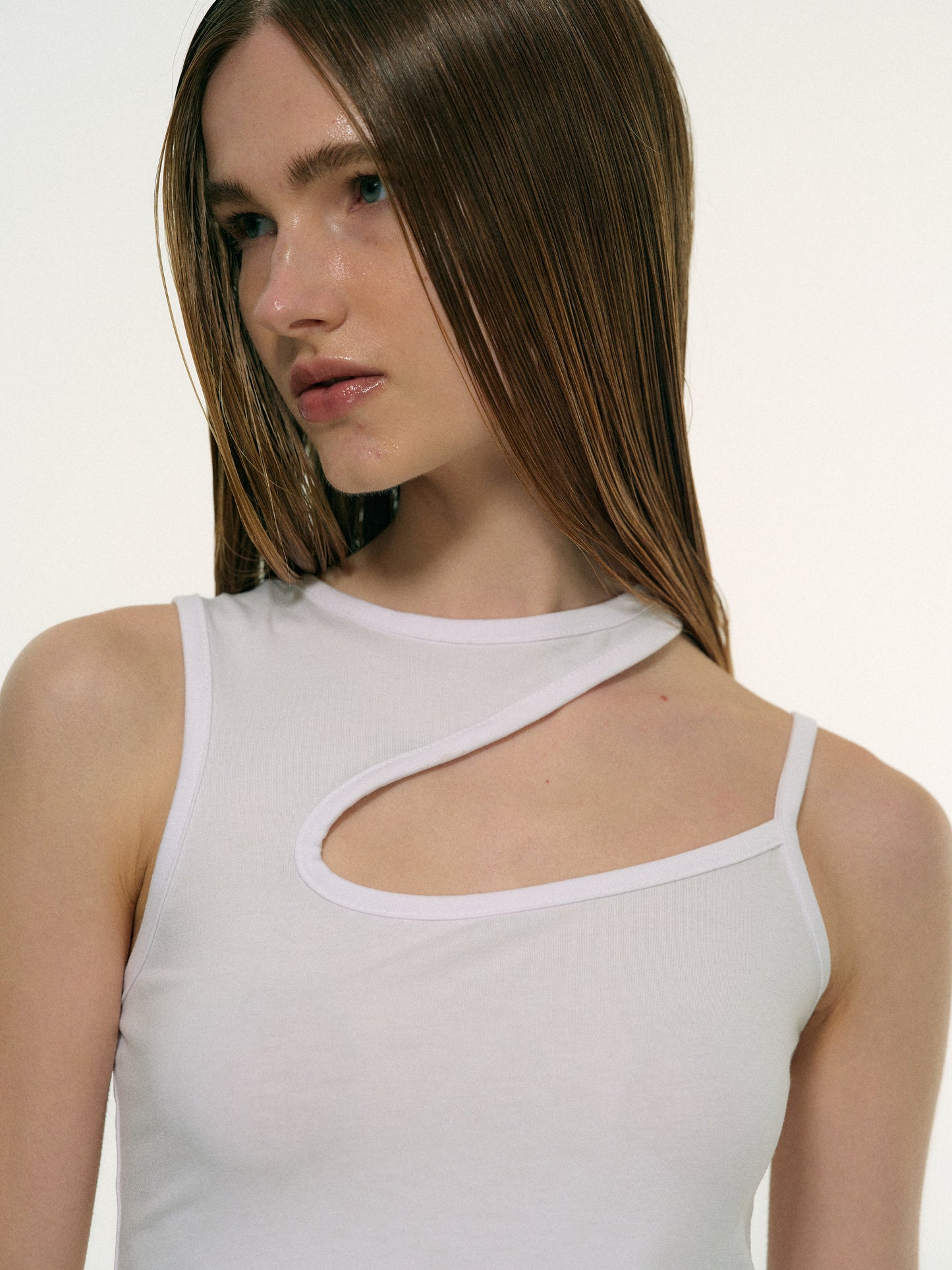 Cut-Out Baby Tank, White