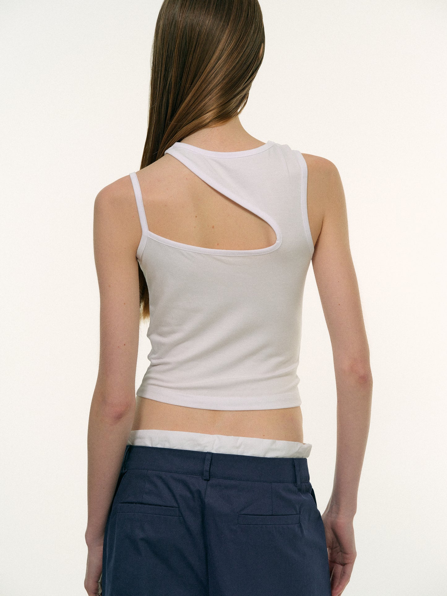 Cut-Out Baby Tank, White