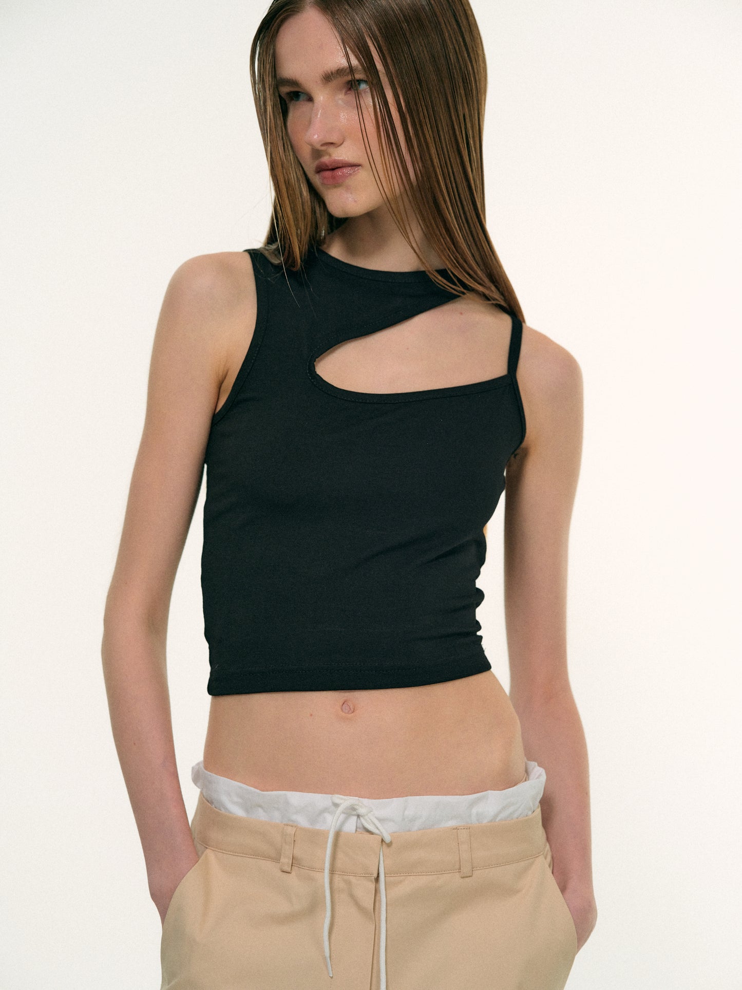 Cut-Out Baby Tank, Black