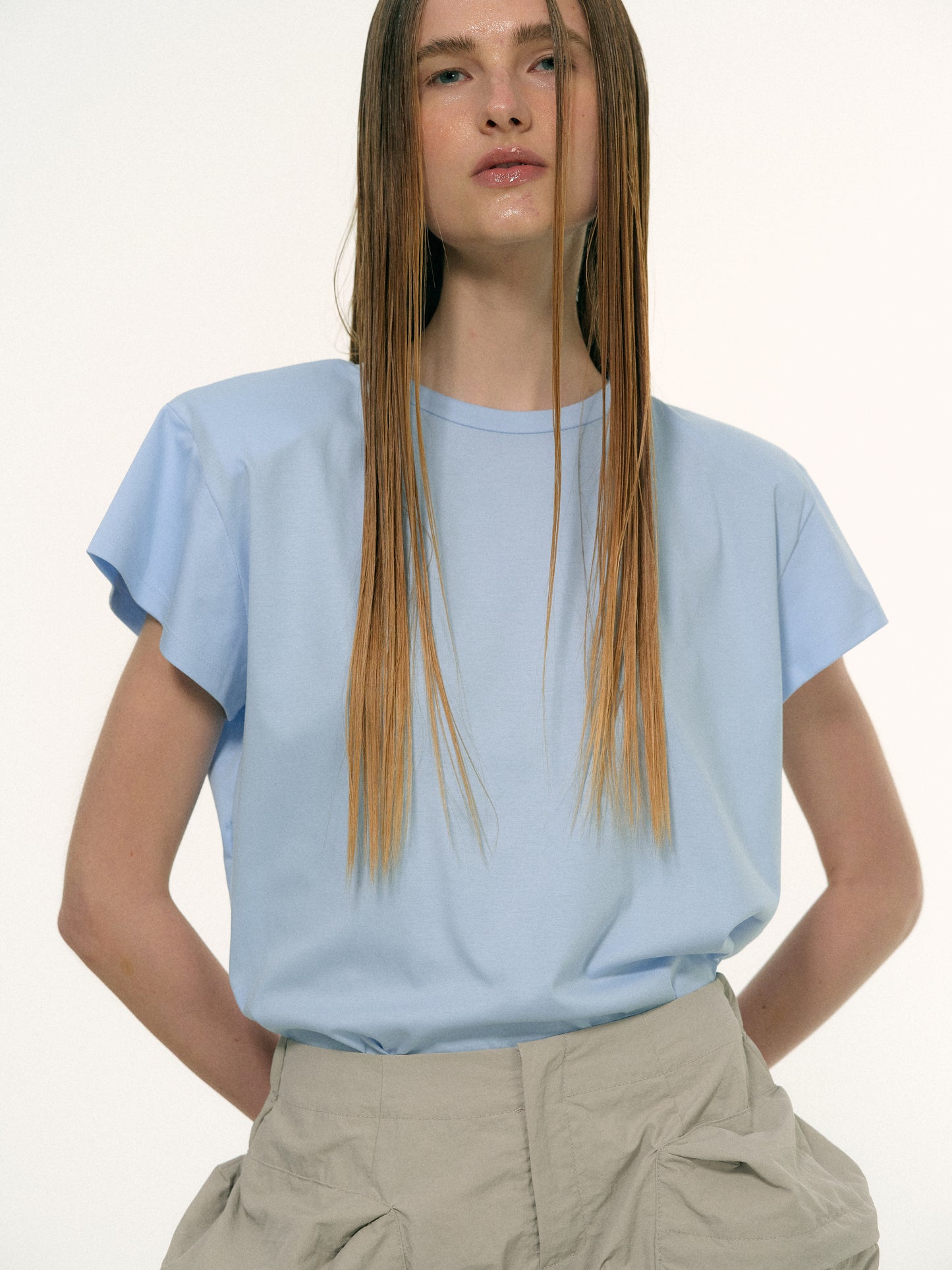 Cotton Pads T-Shirt, Baby Blue