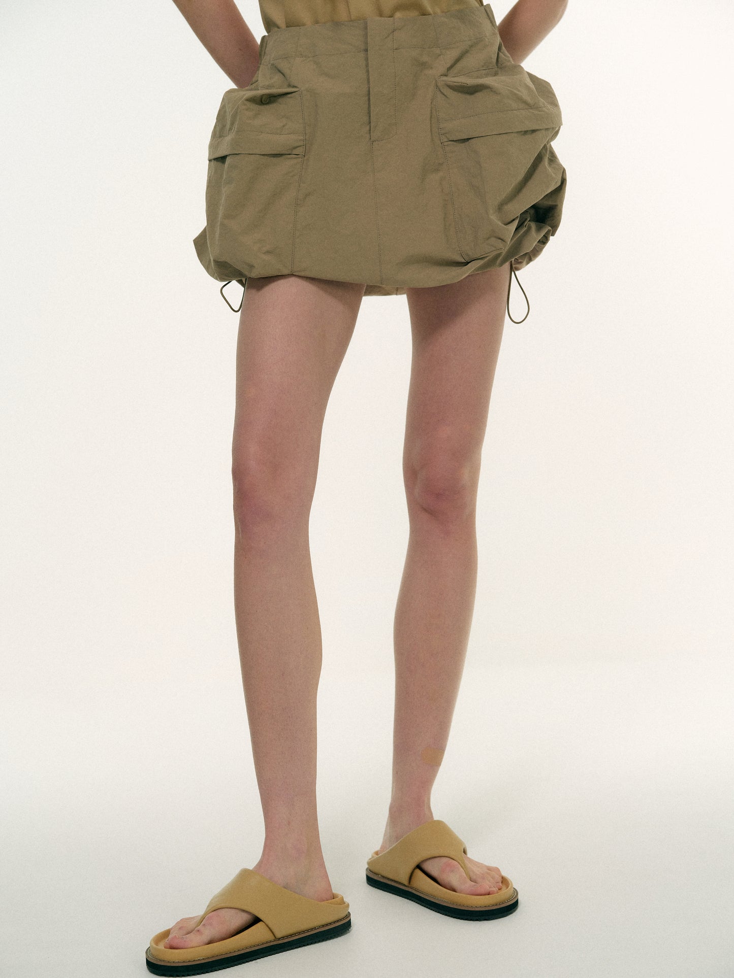 Utility Cargo Skirt, Khaki Grey