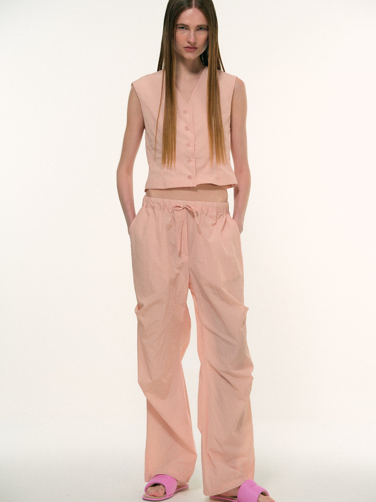 Cinch Leg Pants, Pink
