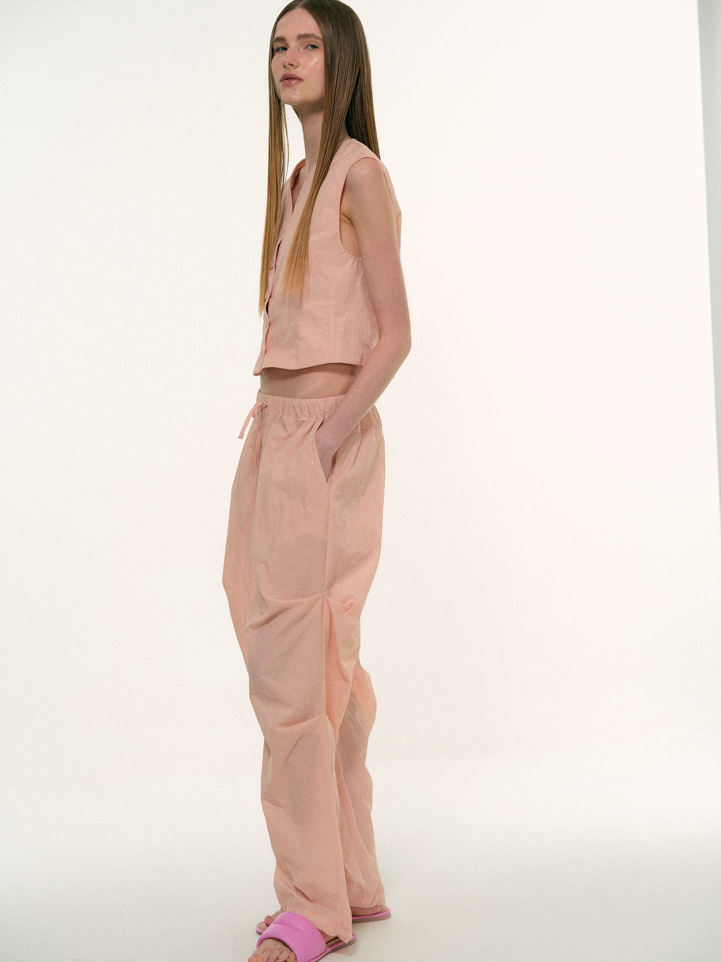 Cinch Leg Pants, Pink