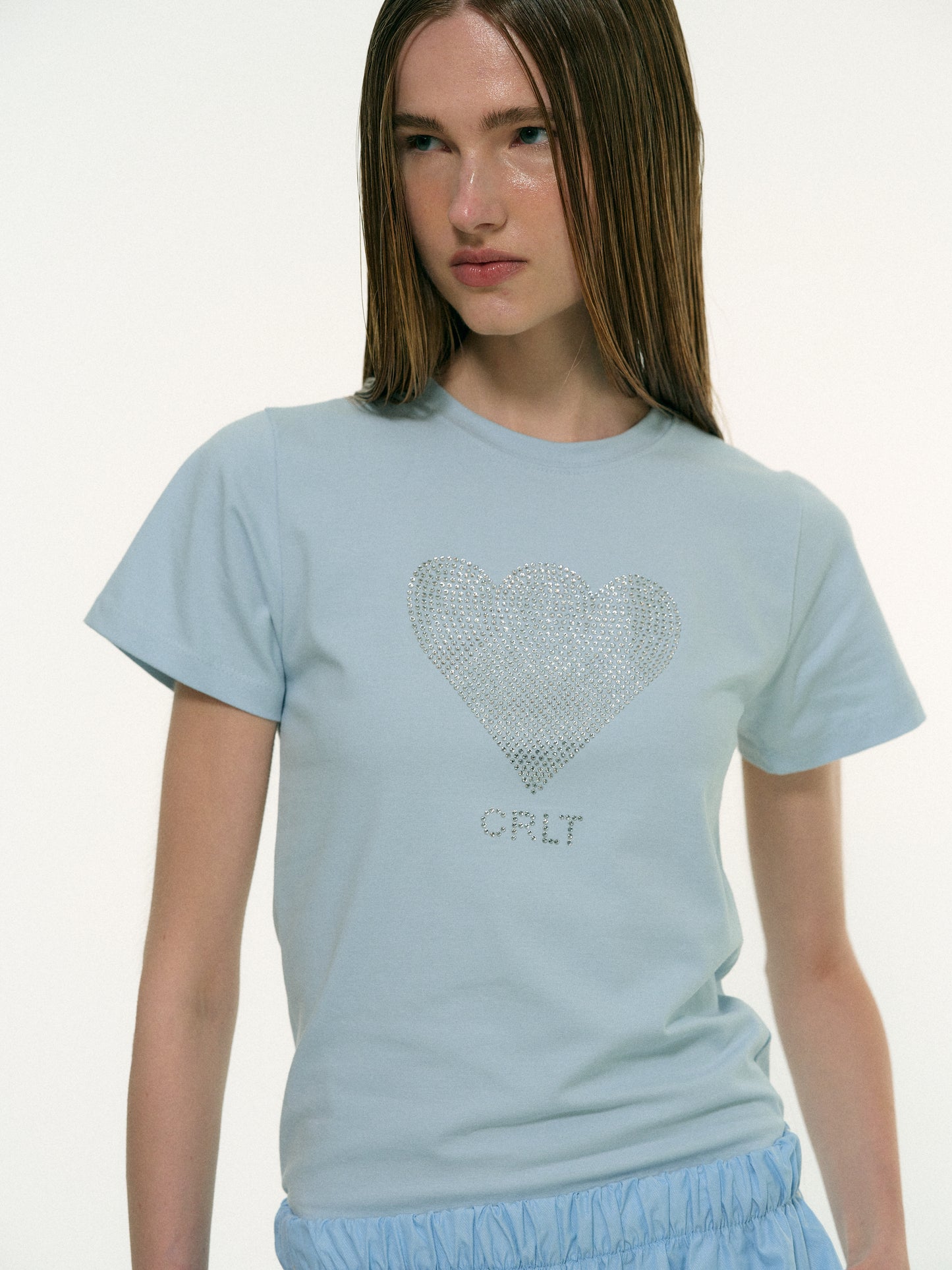 Rhinestone T-Shirt, Sky