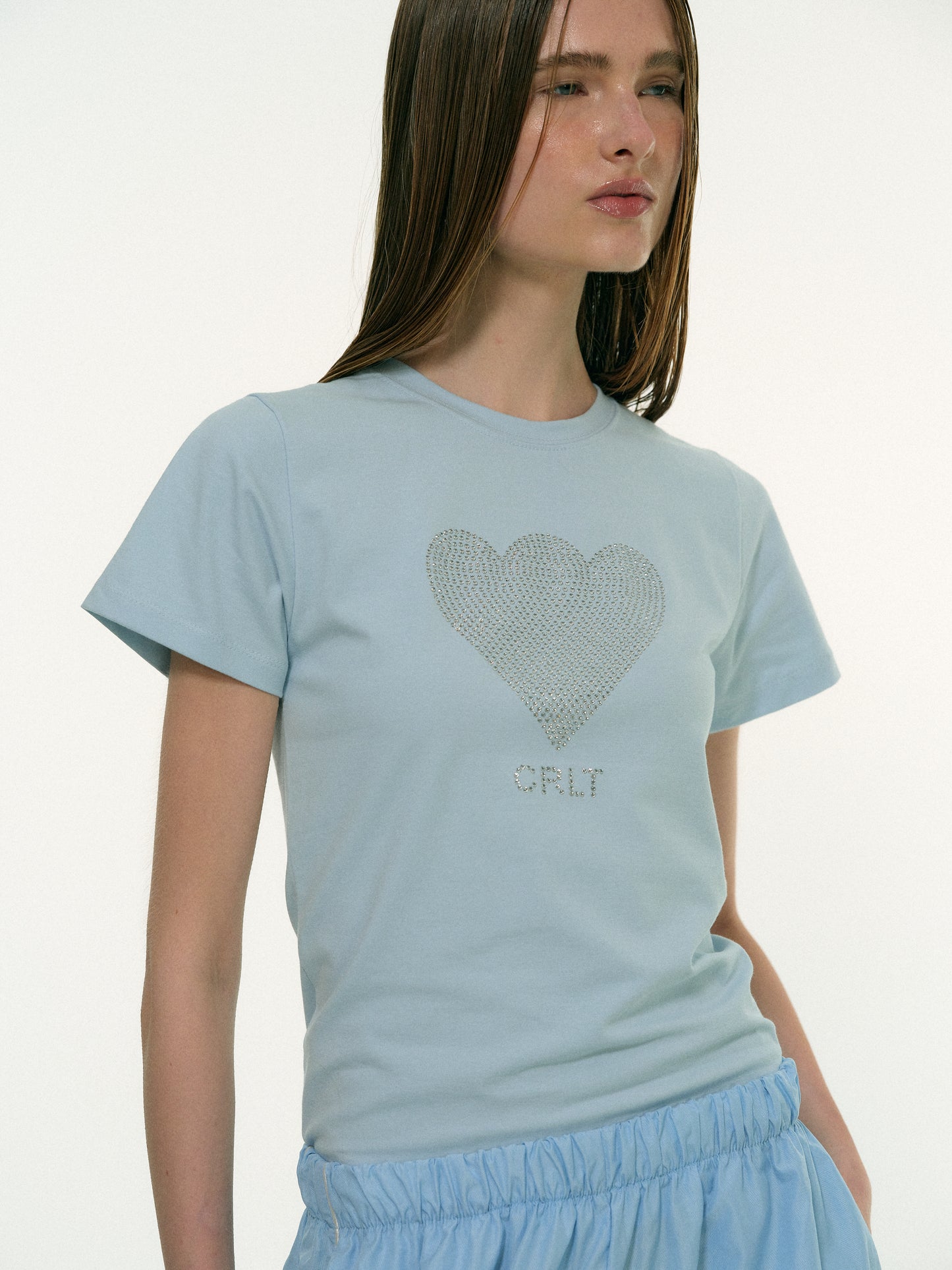 Rhinestone T-Shirt, Sky