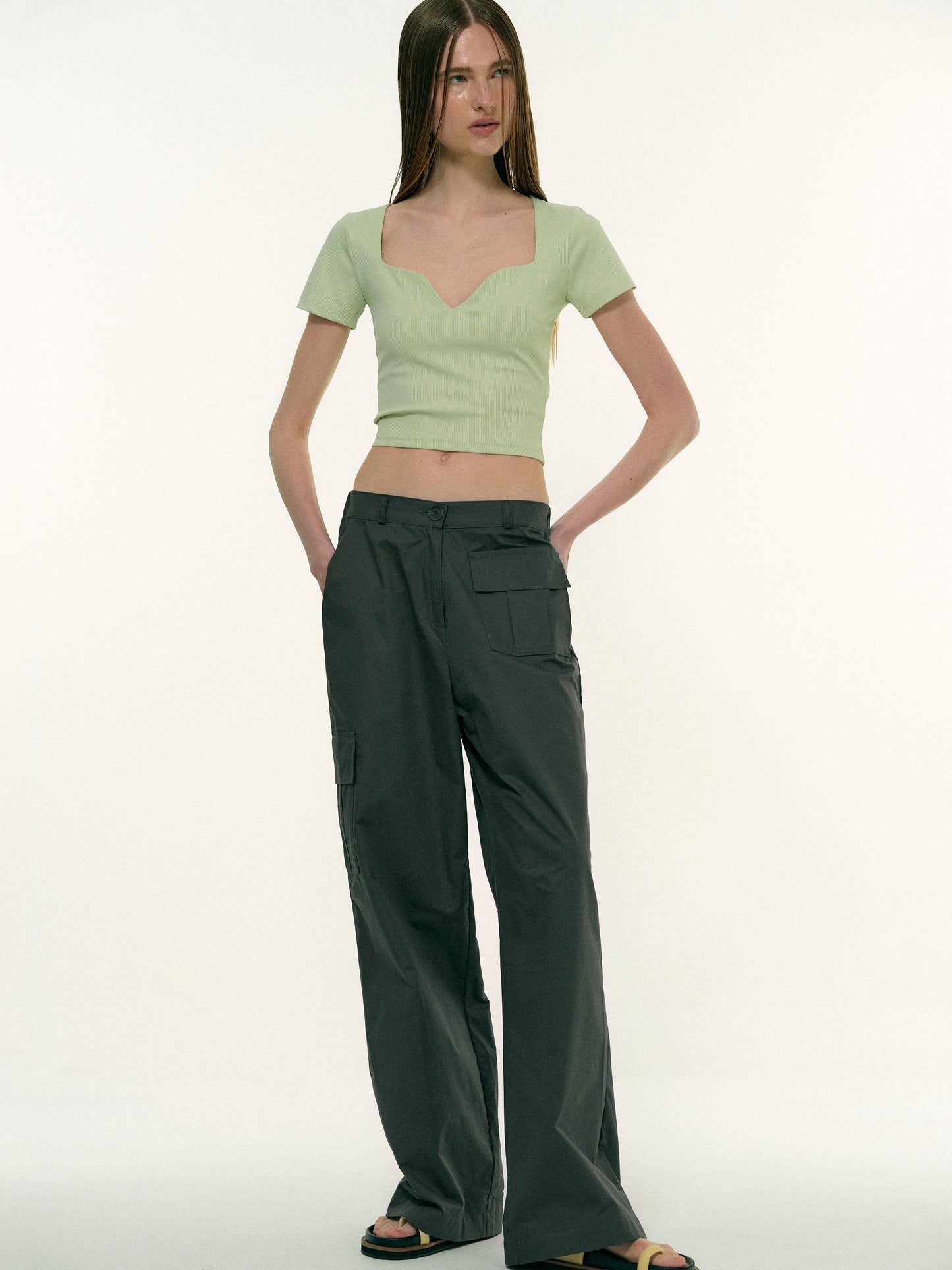 Sweetheart Rib T-Shirt, Sage