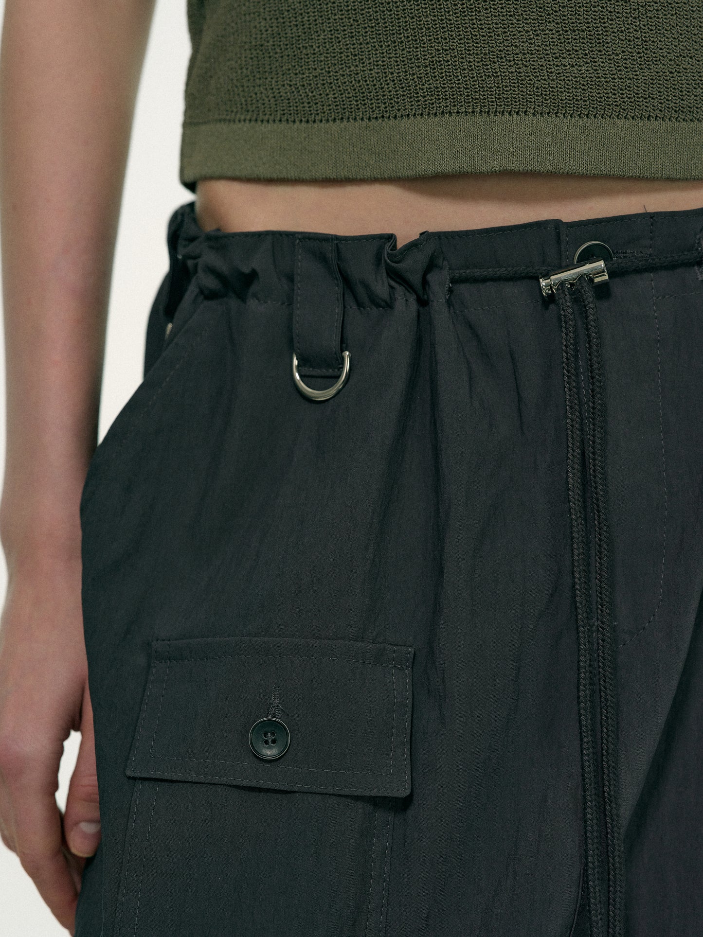 Parachute Cargo Skirt, Charcoal