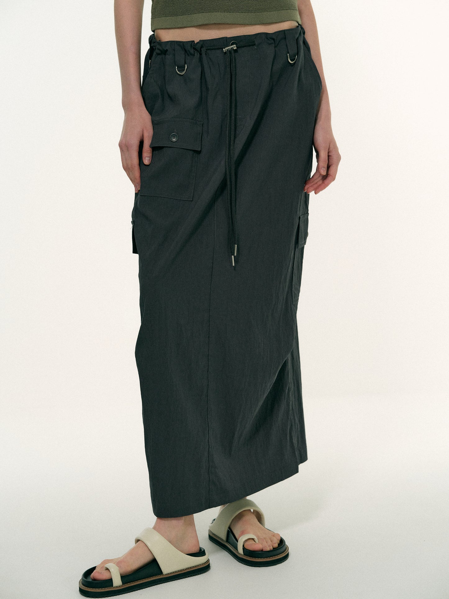 Parachute Cargo Skirt, Charcoal