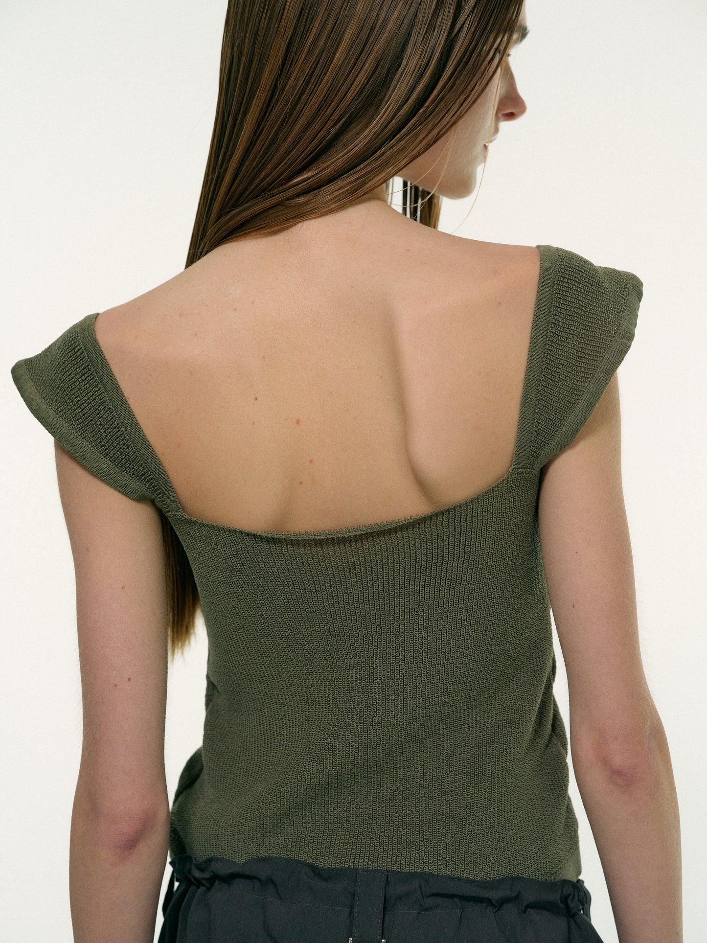 Knit Cami Top, Chive