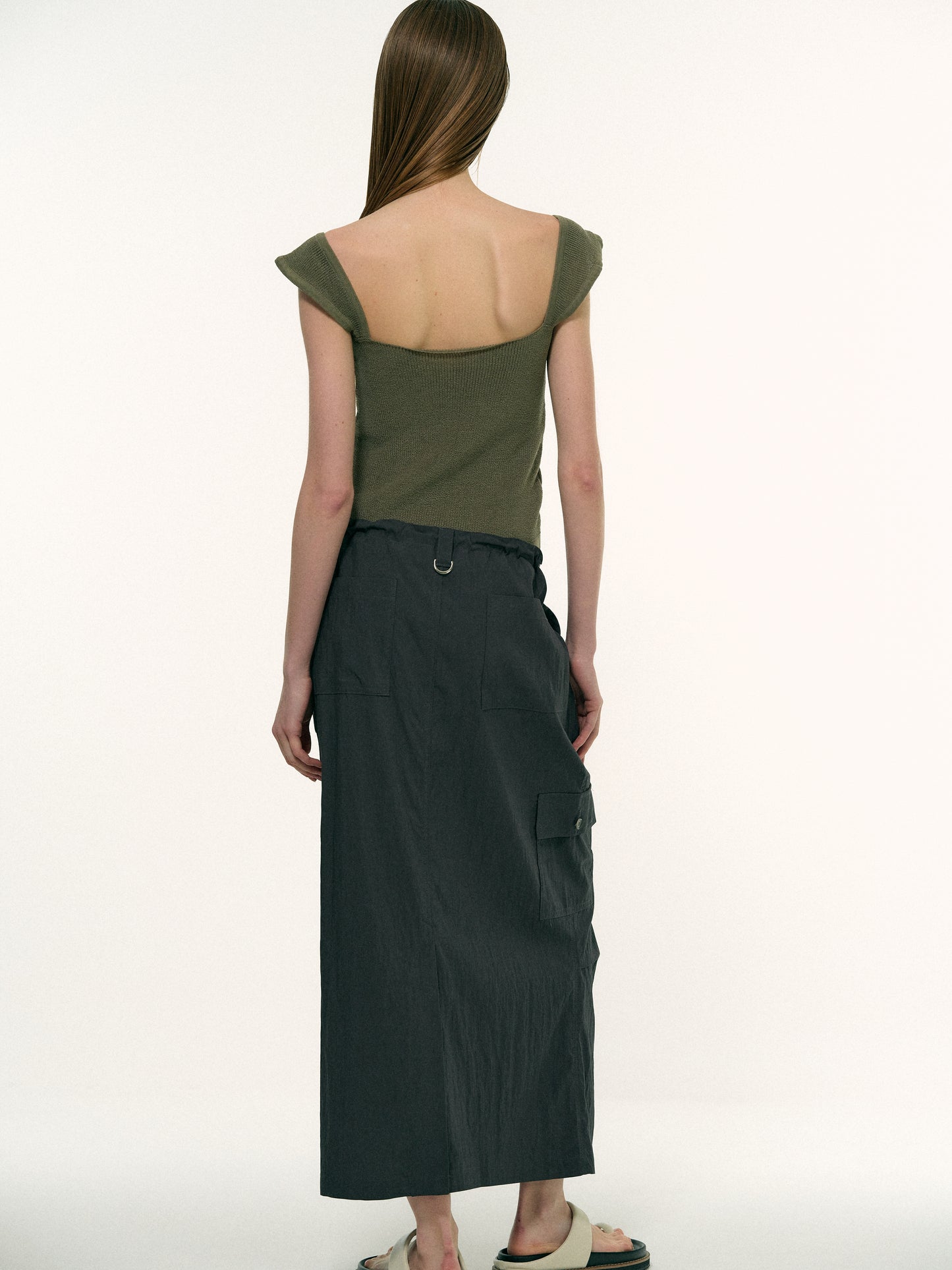 Parachute Cargo Skirt, Charcoal