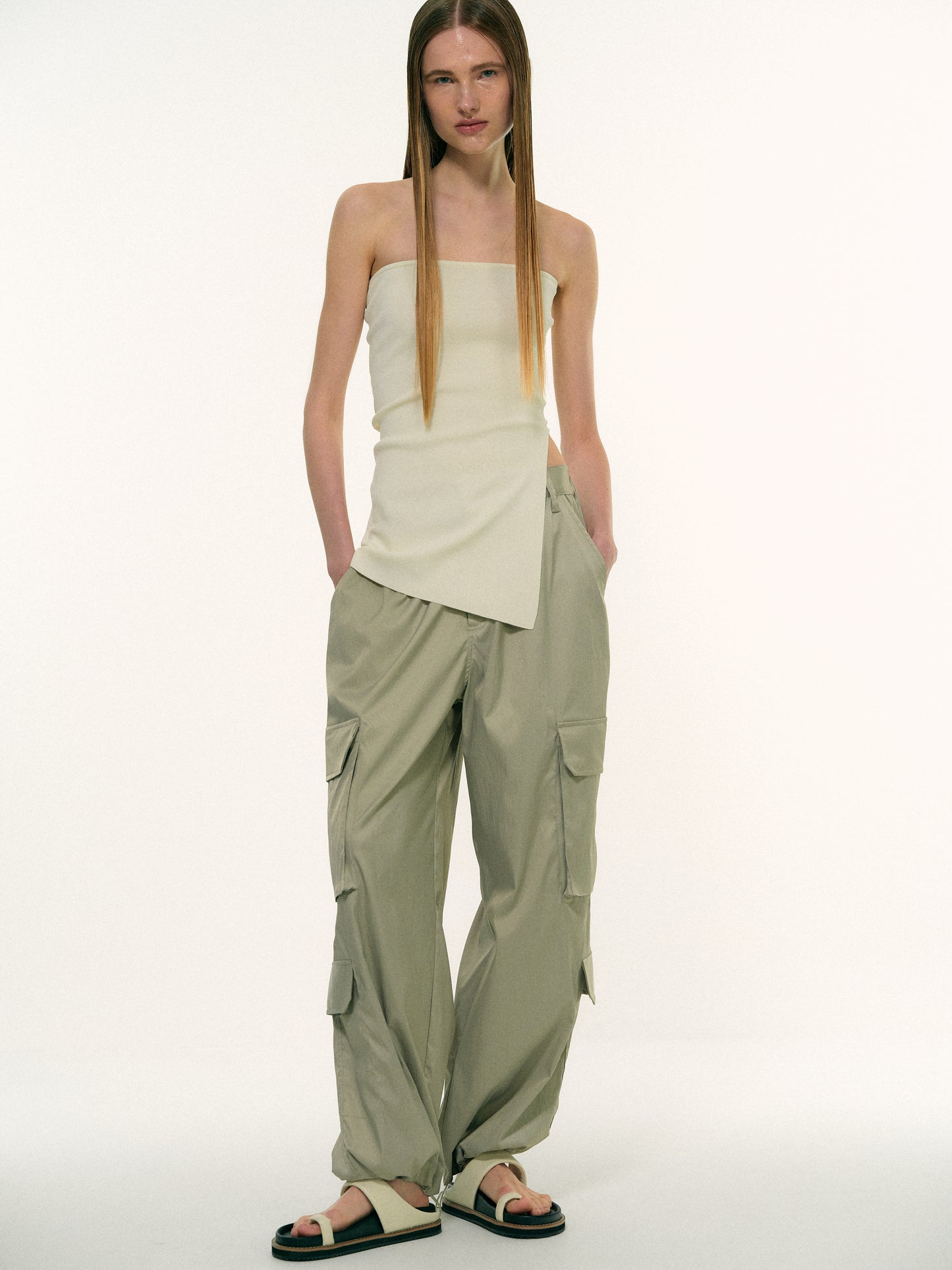 Long Split Bandeau, Powder
