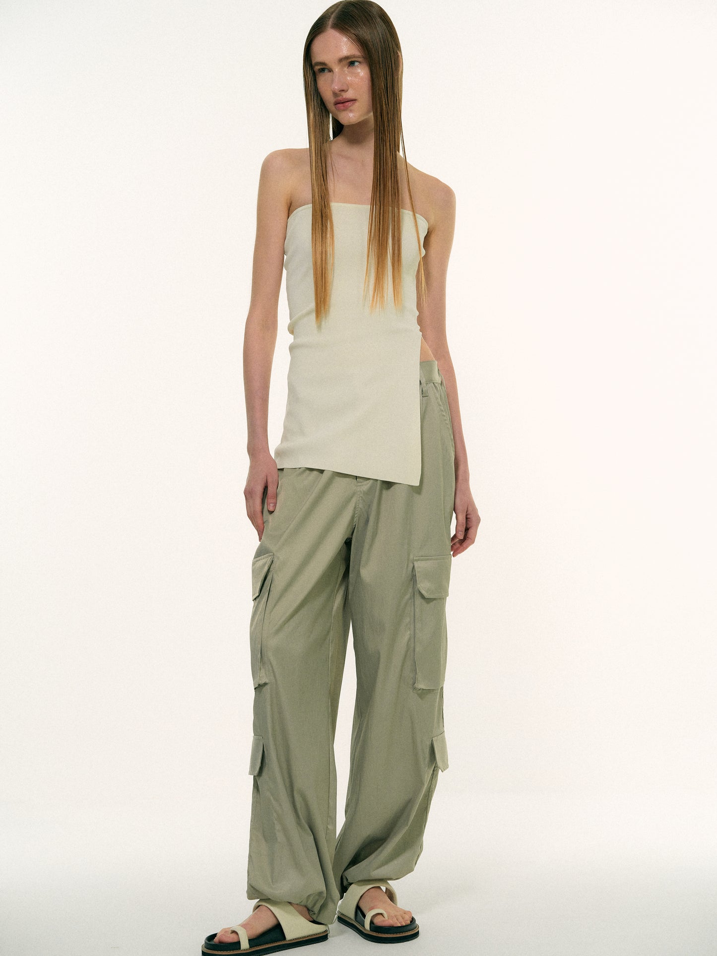 Long Split Bandeau, Powder