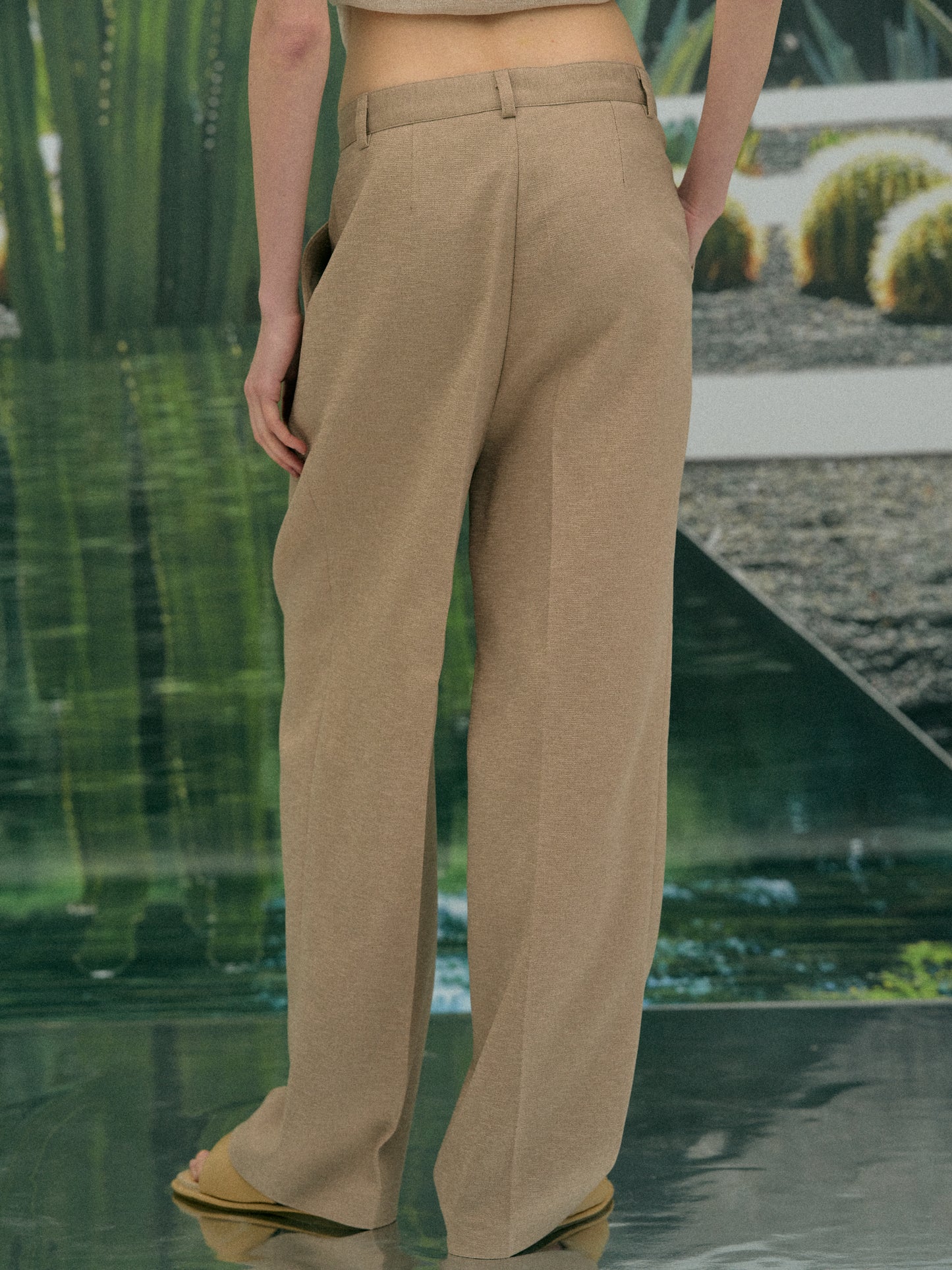 Signature Suit Trousers, Beige