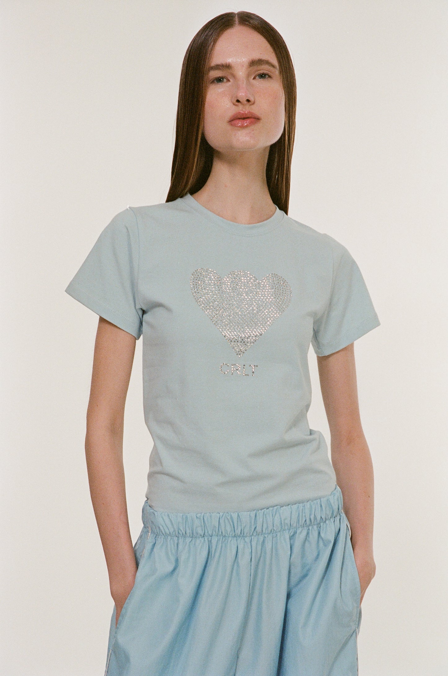 Rhinestone T-Shirt, Sky