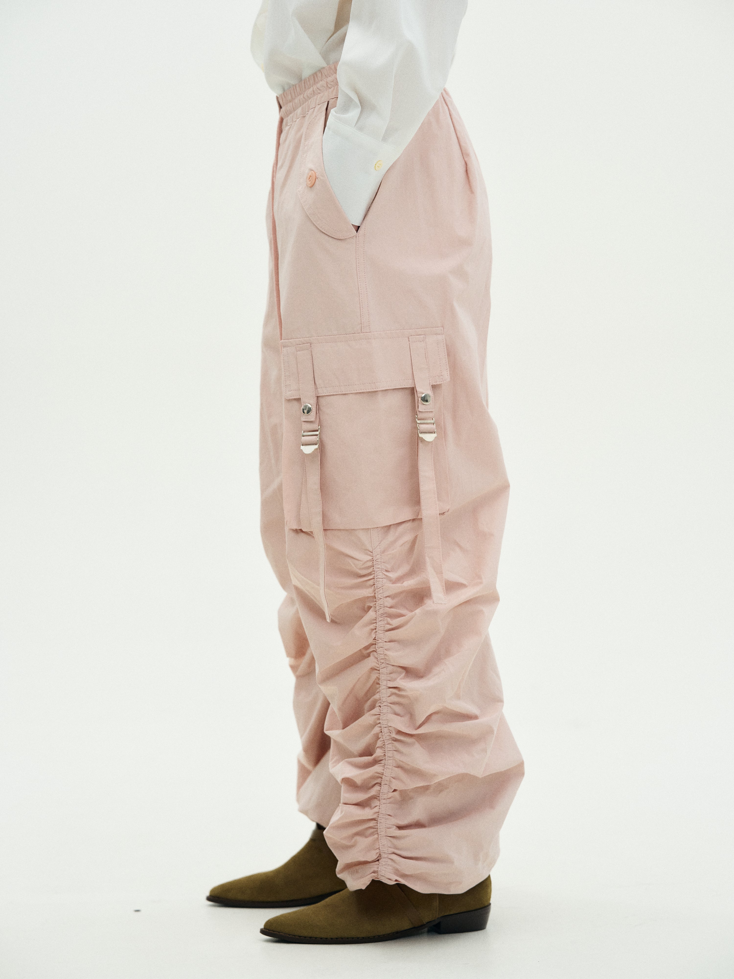 Stylish ZARA Pink Cargo Trousers with Pockets