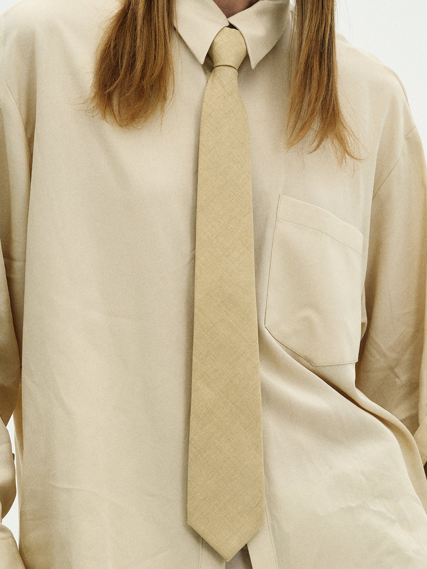 Glen Check Tie, Beige