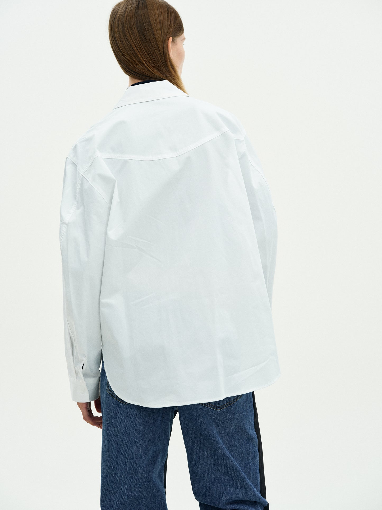 Cut-Out Western Shirt, White