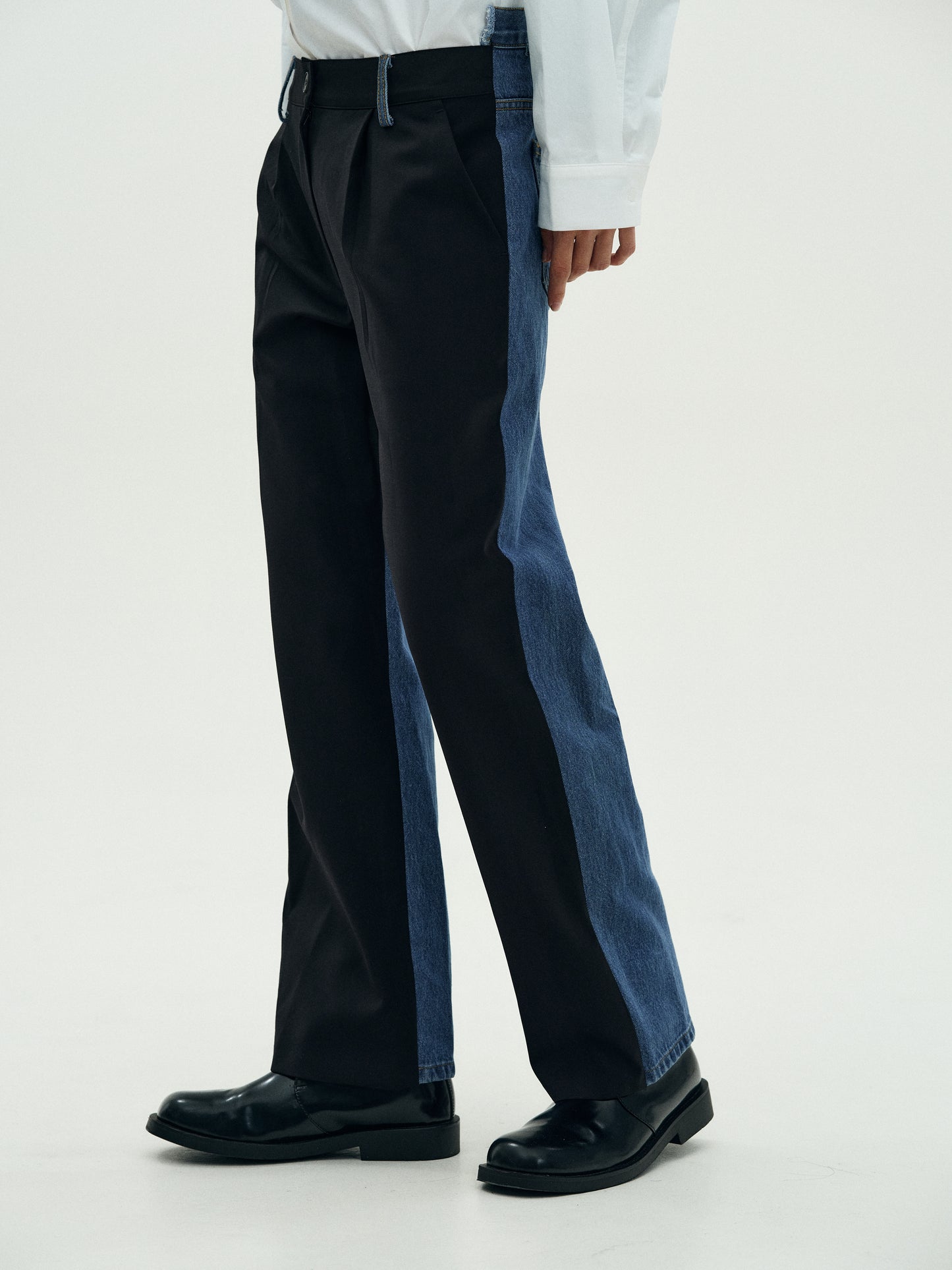 Reconstructed Suit Jeans, Black