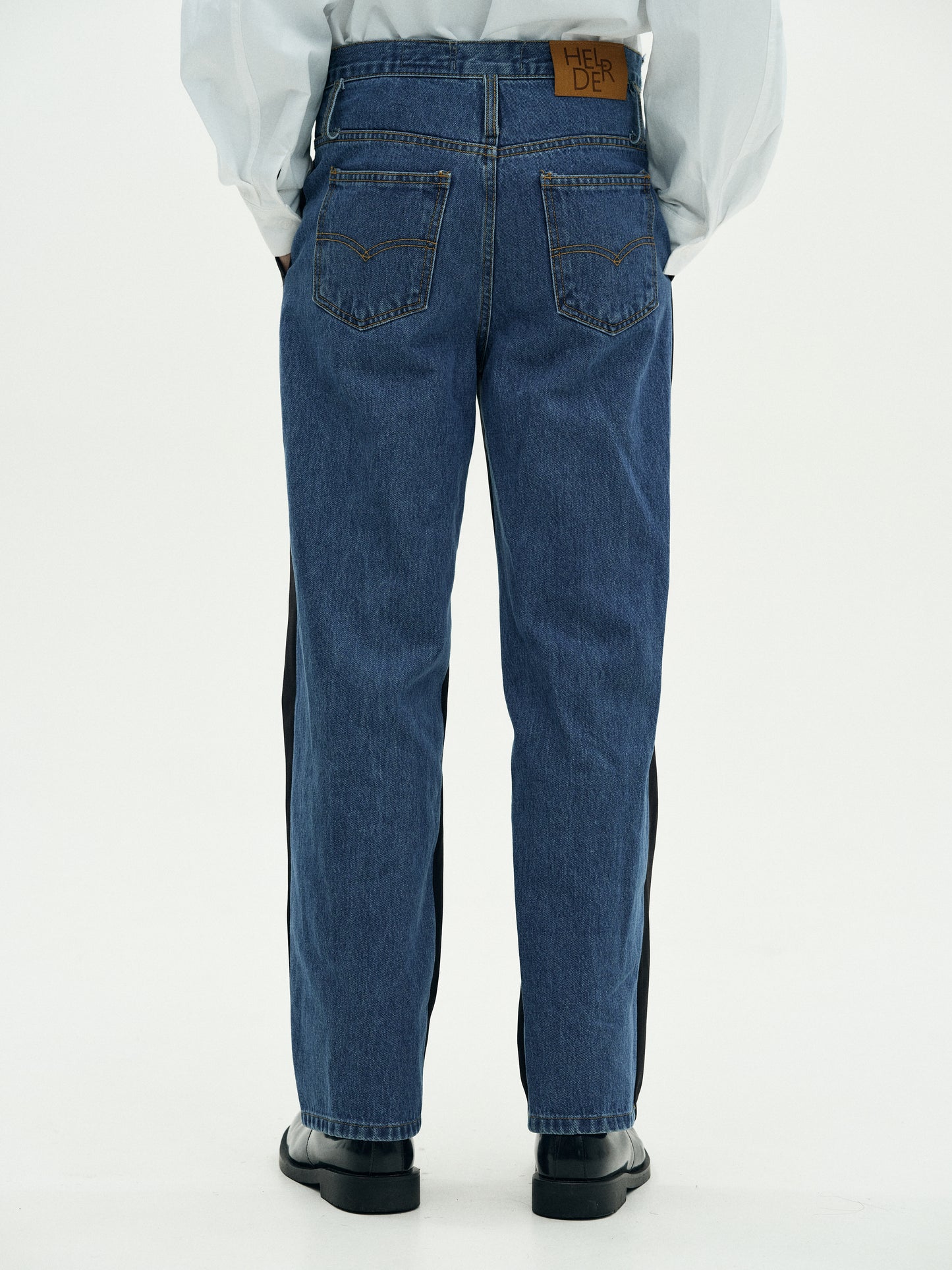 Reconstructed Suit Jeans, Black