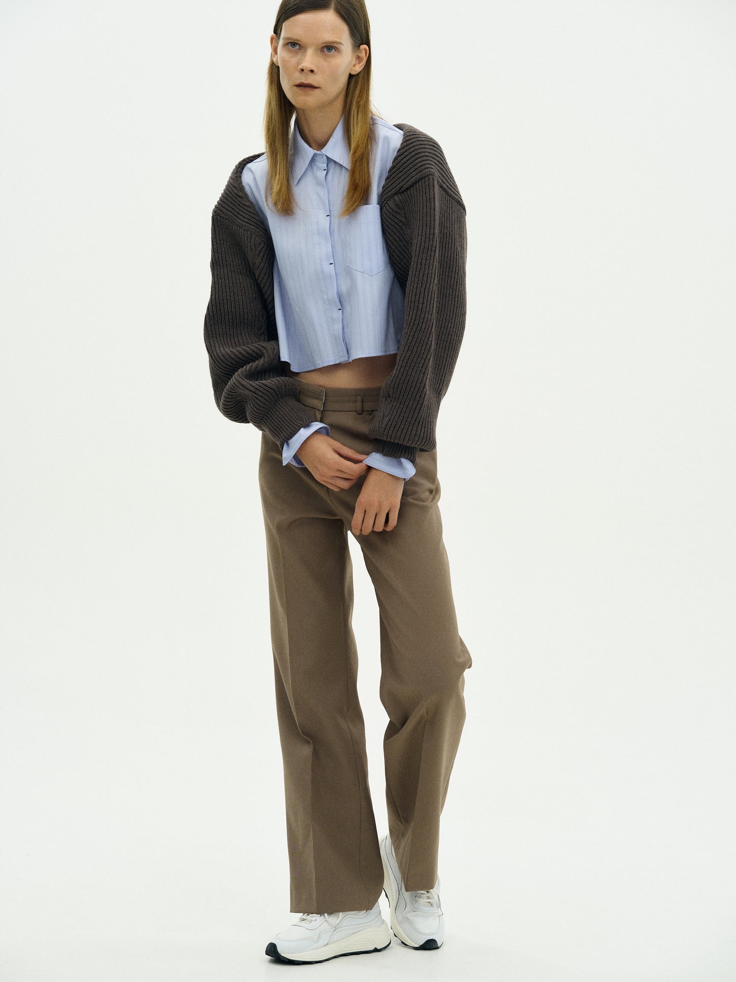 Collar Knit Sleeves, Espresso