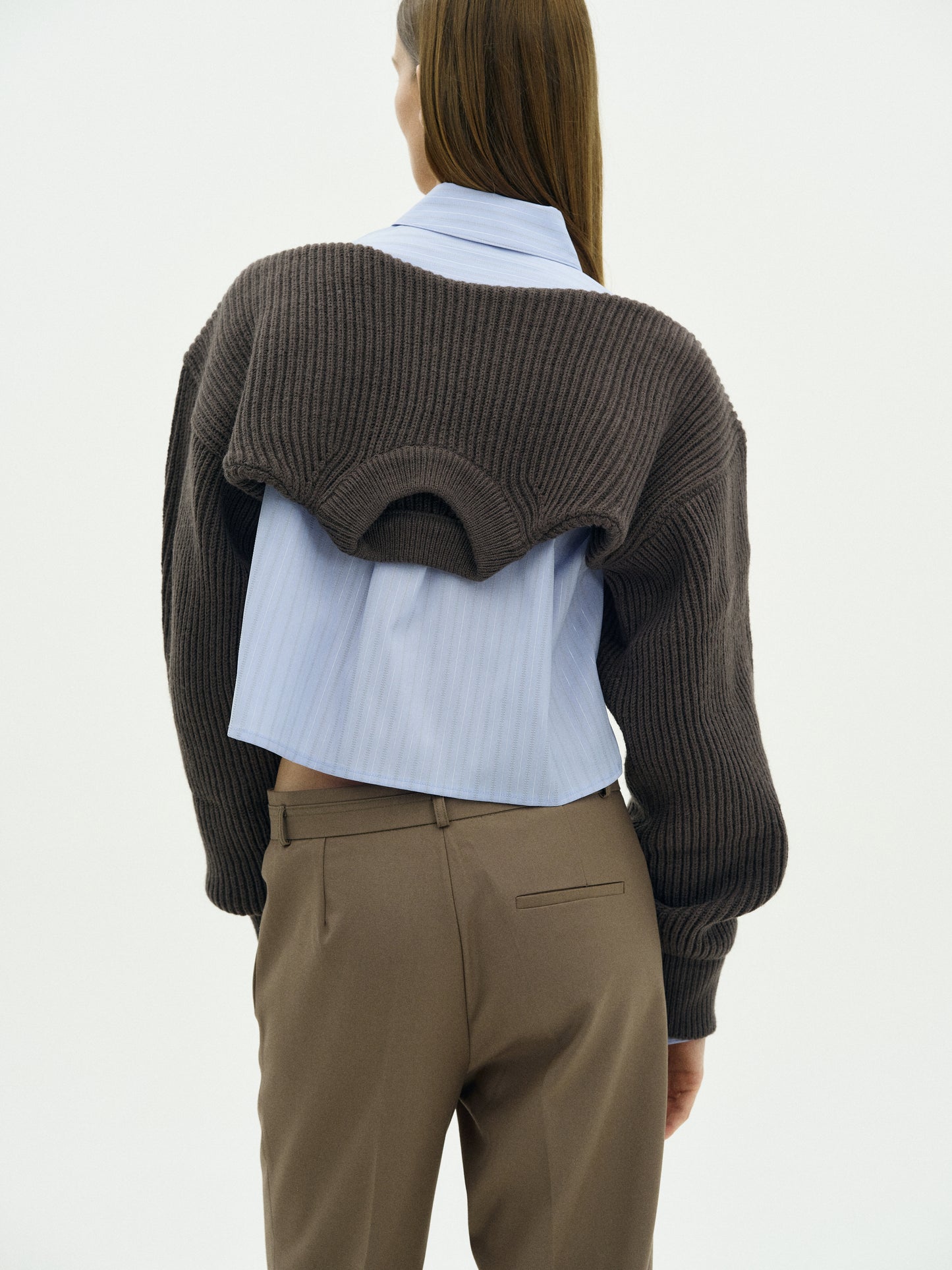 Collar Knit Sleeves, Espresso