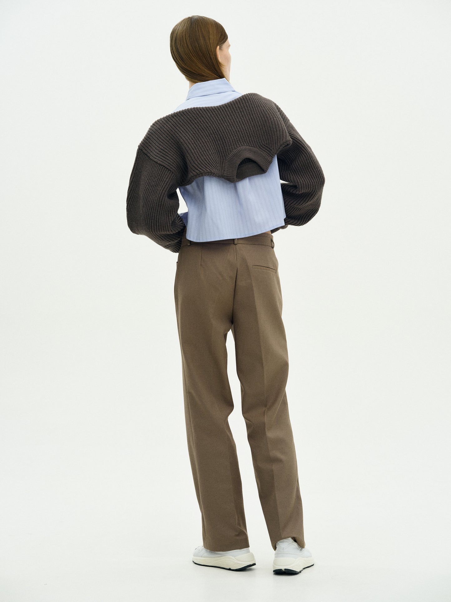 Collar Knit Sleeves, Espresso
