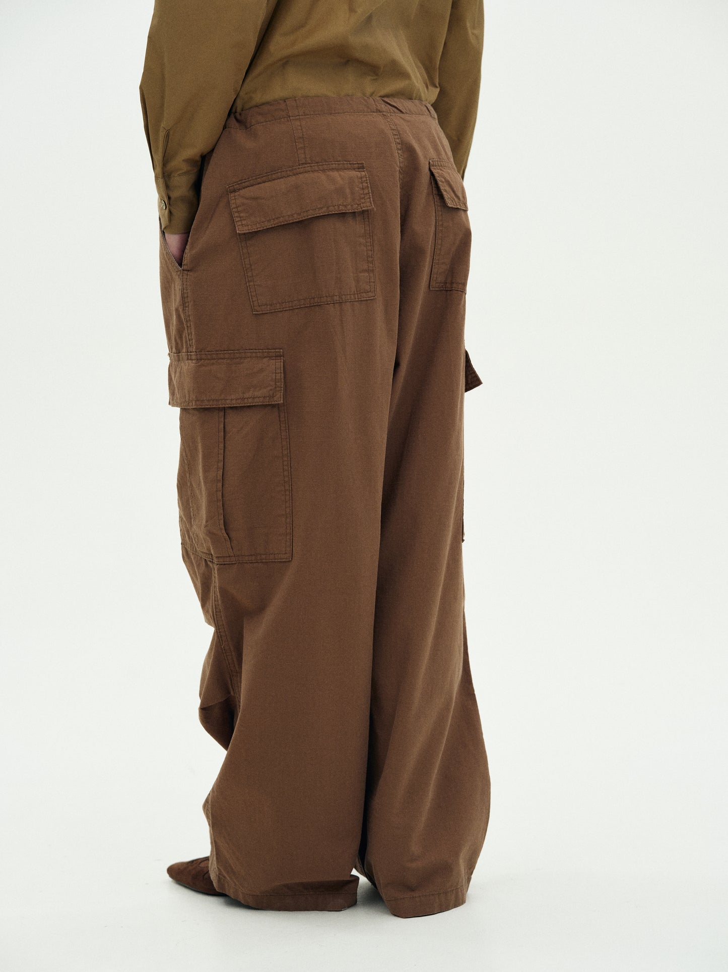 Oversized Parachute Pants, Chocolate