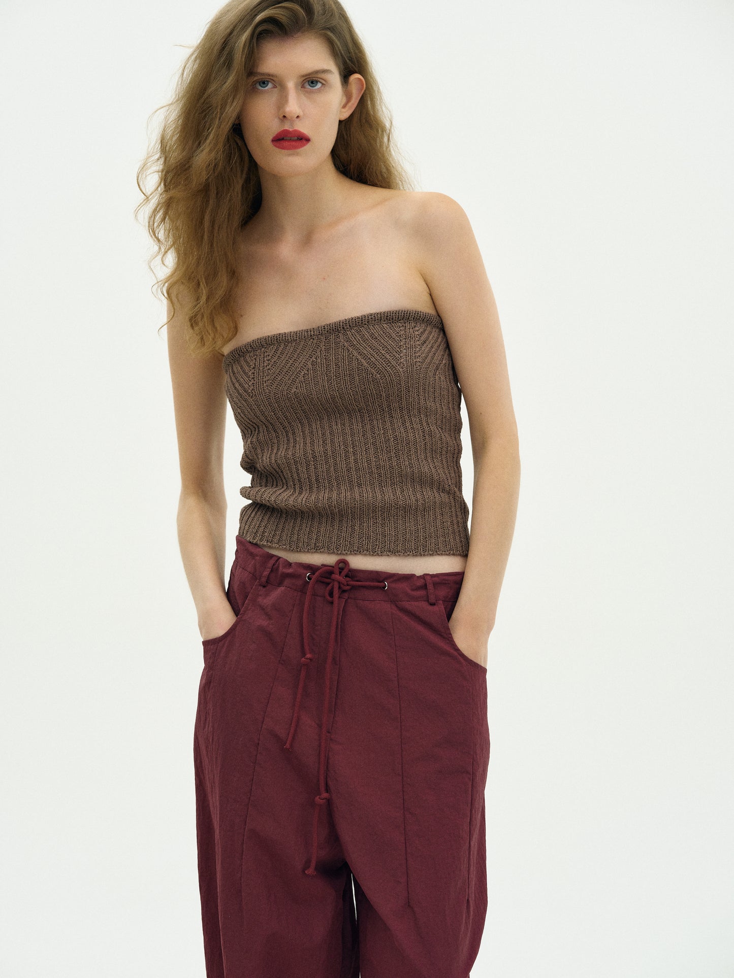 Paper Knit Camisole, Brown