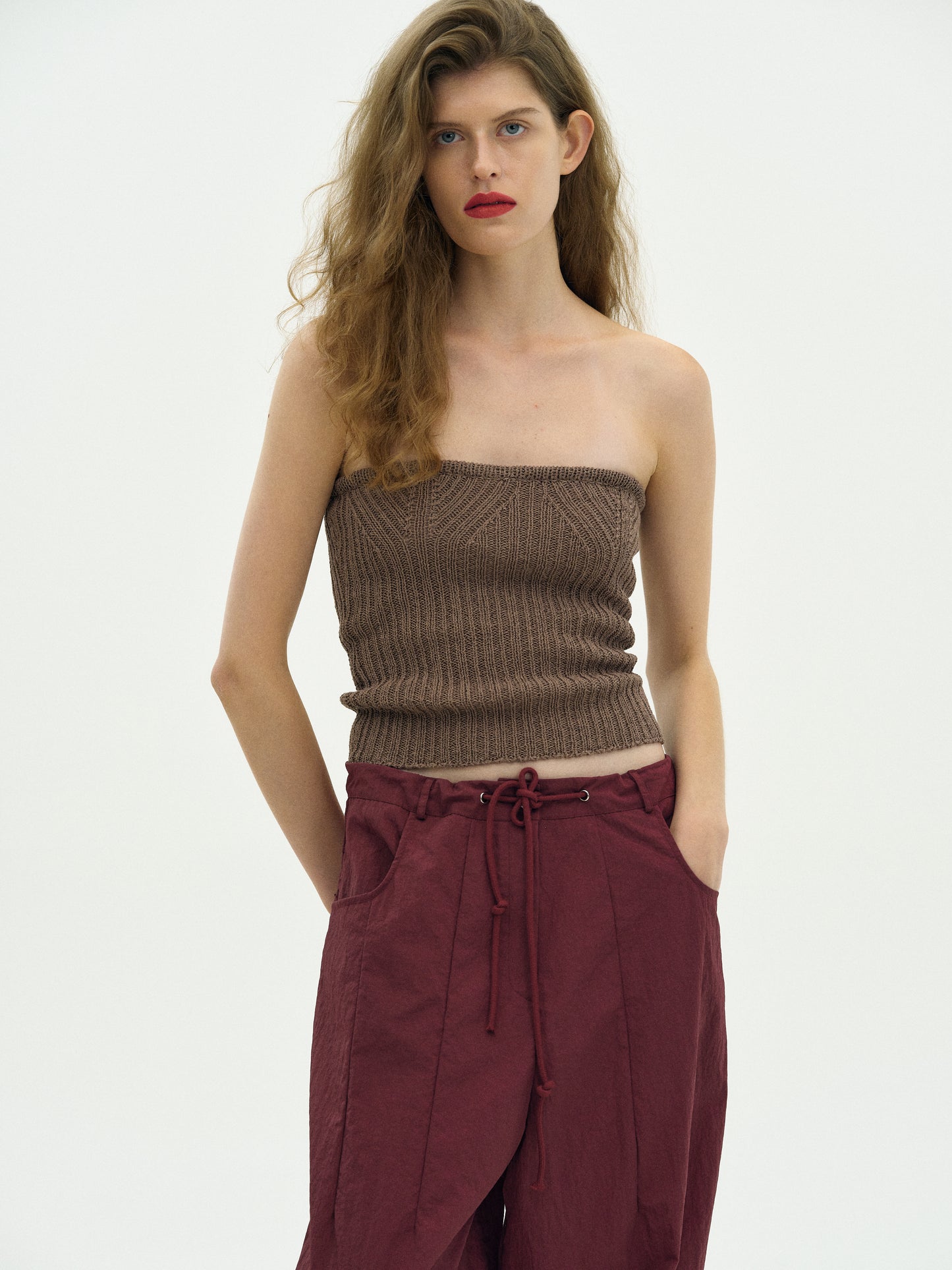 Paper Knit Camisole, Brown