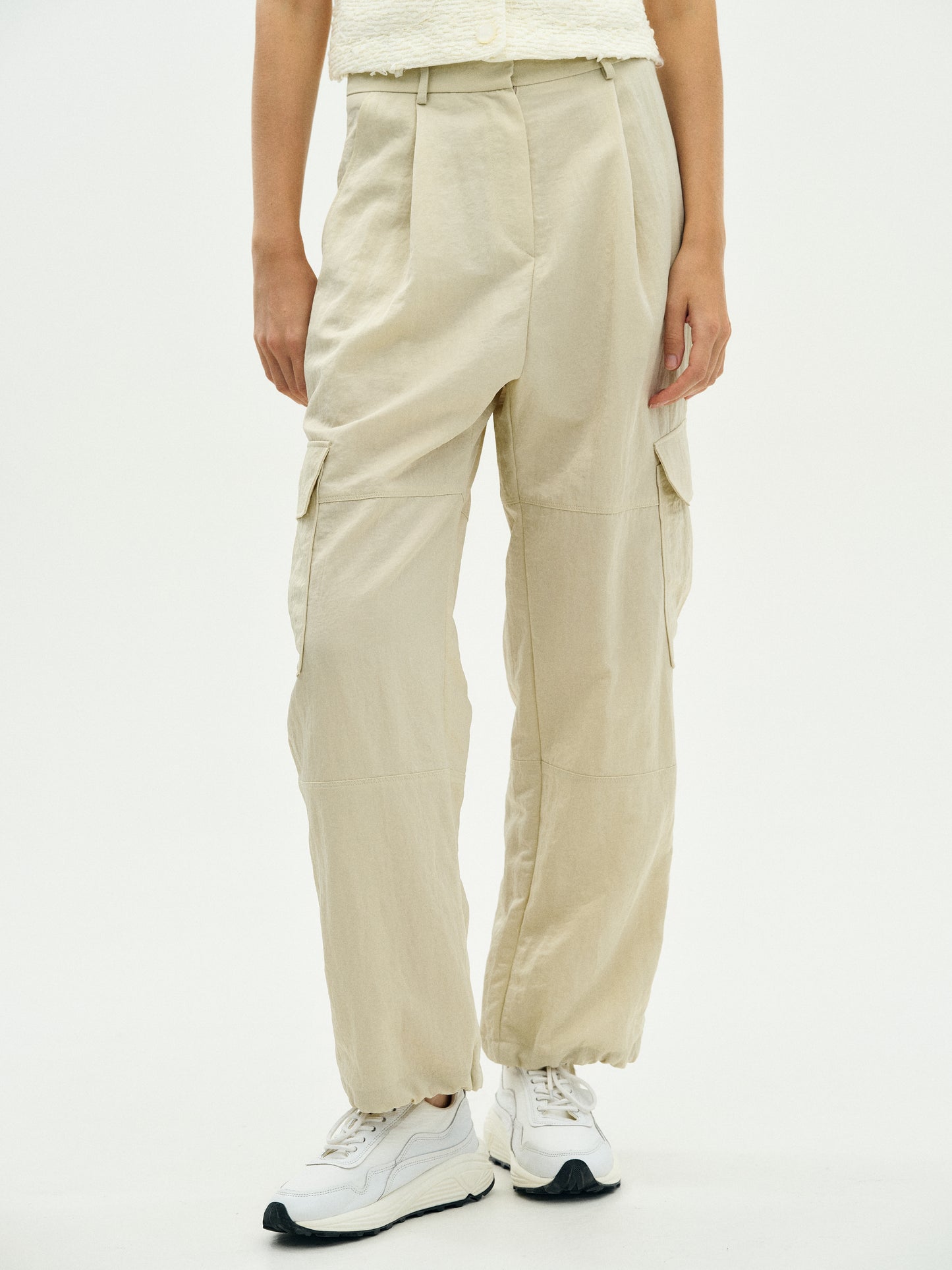 Nylon Cargo Trousers, Barley