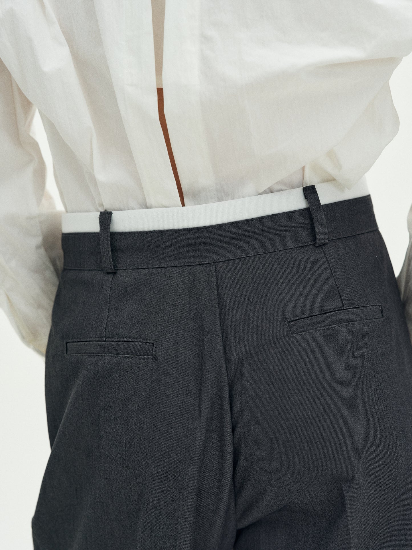 Contrast Waistband Trousers, Anchor