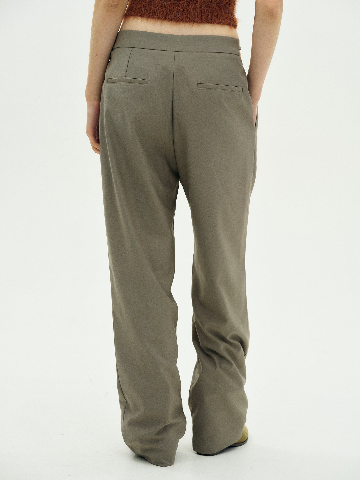 Cut-Out Trousers, Taupe