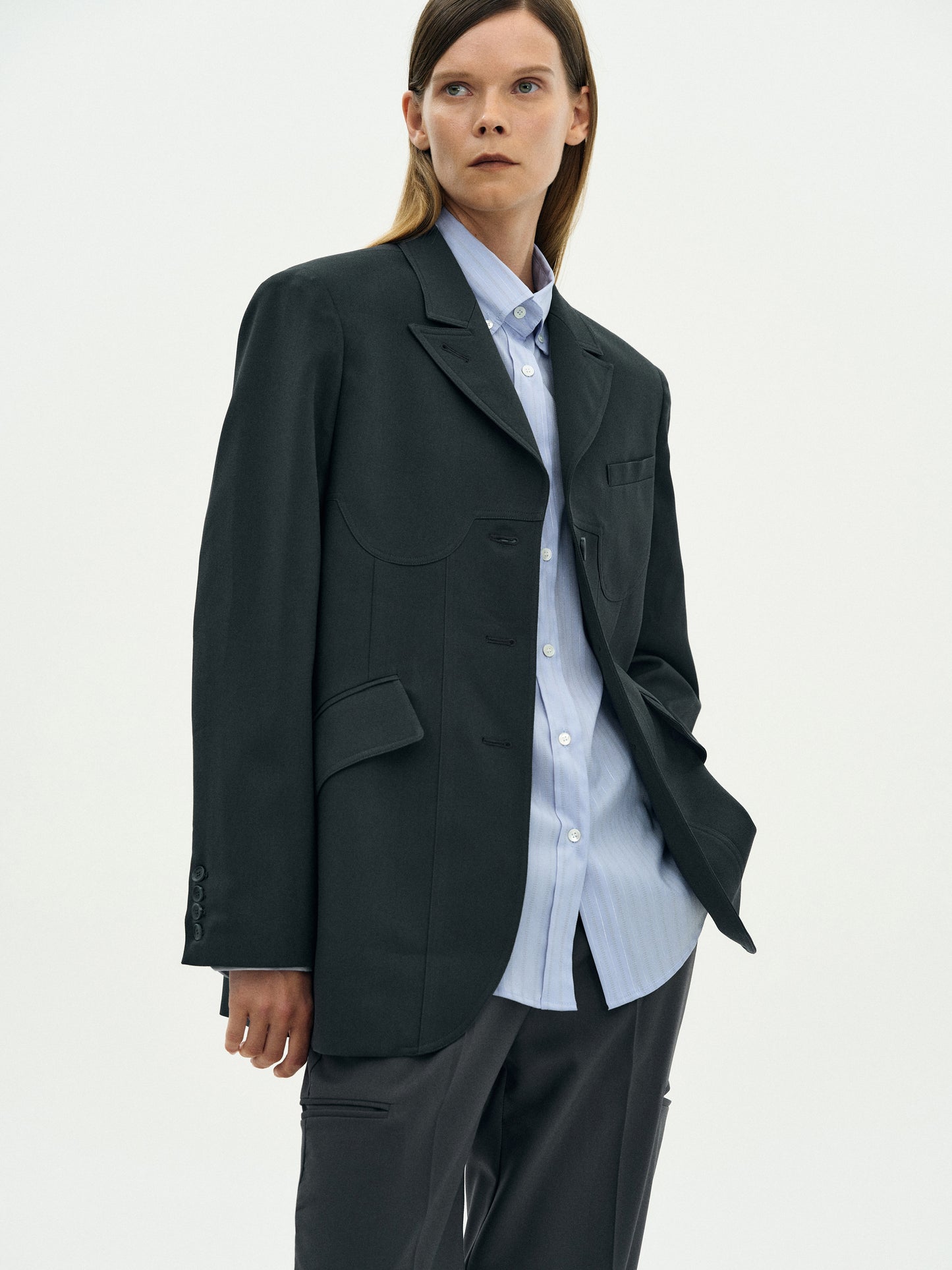 Bustier Blazer, Dark Navy