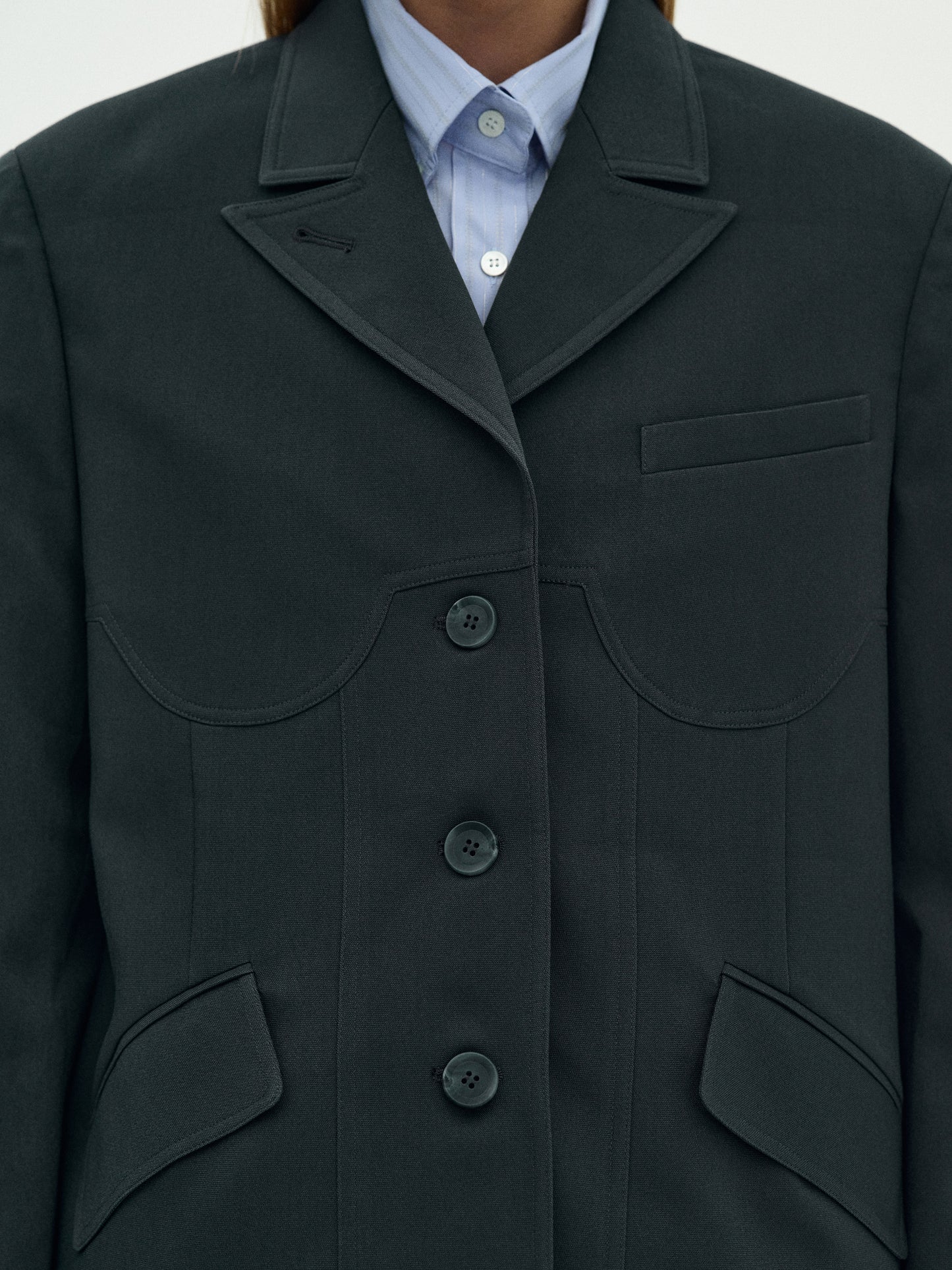 Bustier Blazer, Dark Navy